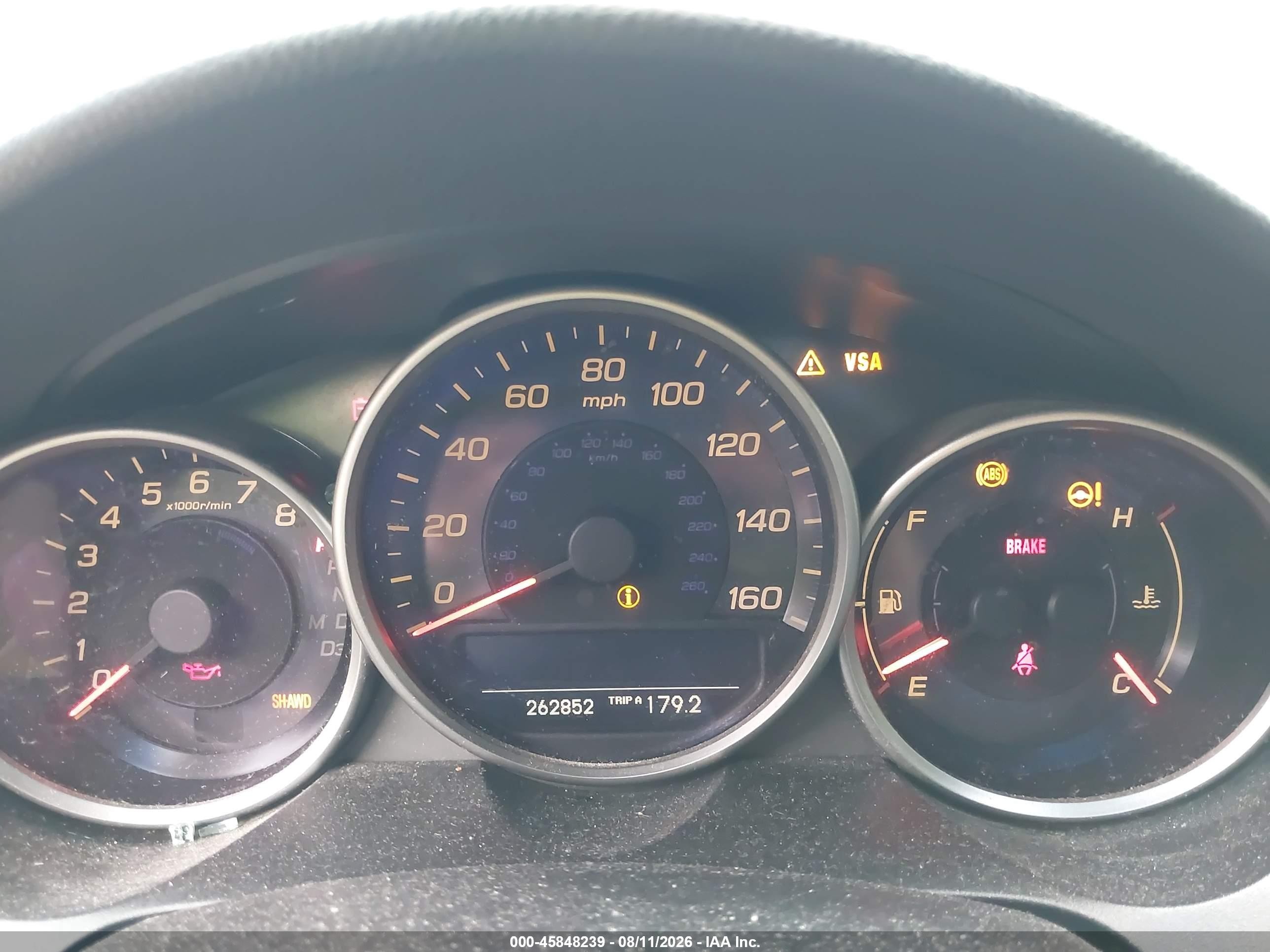 2007 Acura Rl 3.5 Gray vin: JH4KB16657C002189
