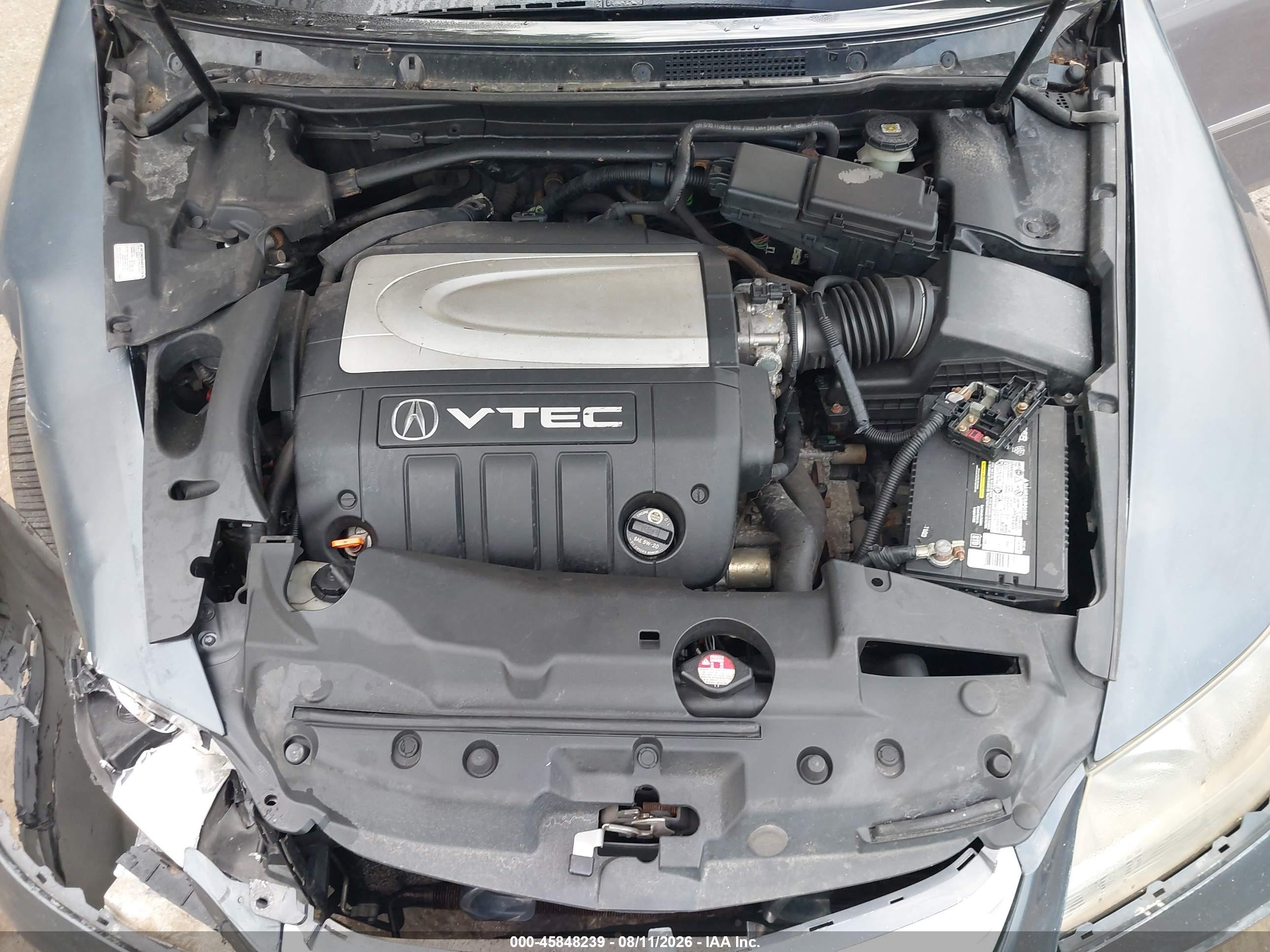 2007 Acura Rl 3.5 Gray vin: JH4KB16657C002189