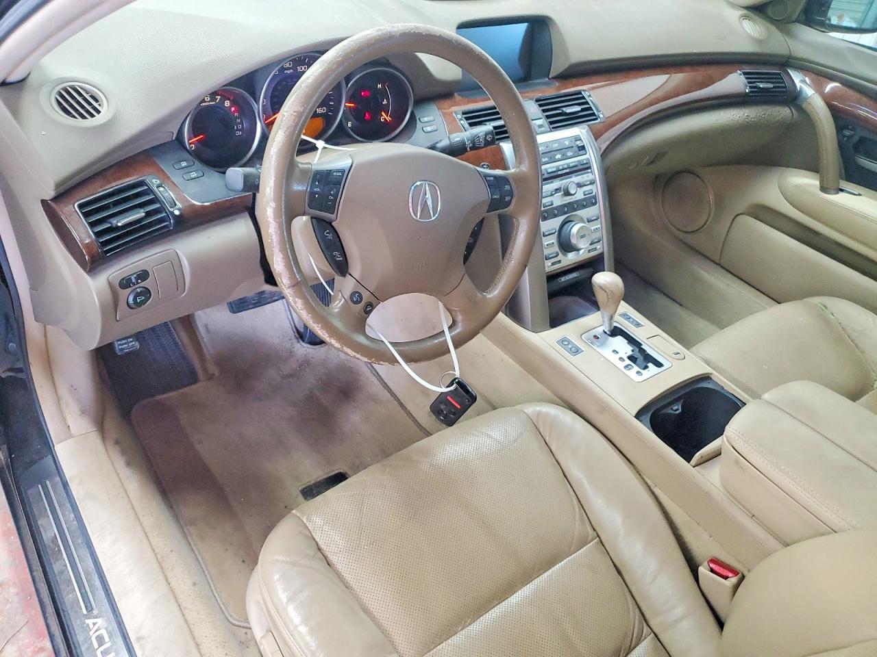 2007 Acura Rl Черный vin: JH4KB16667C004890