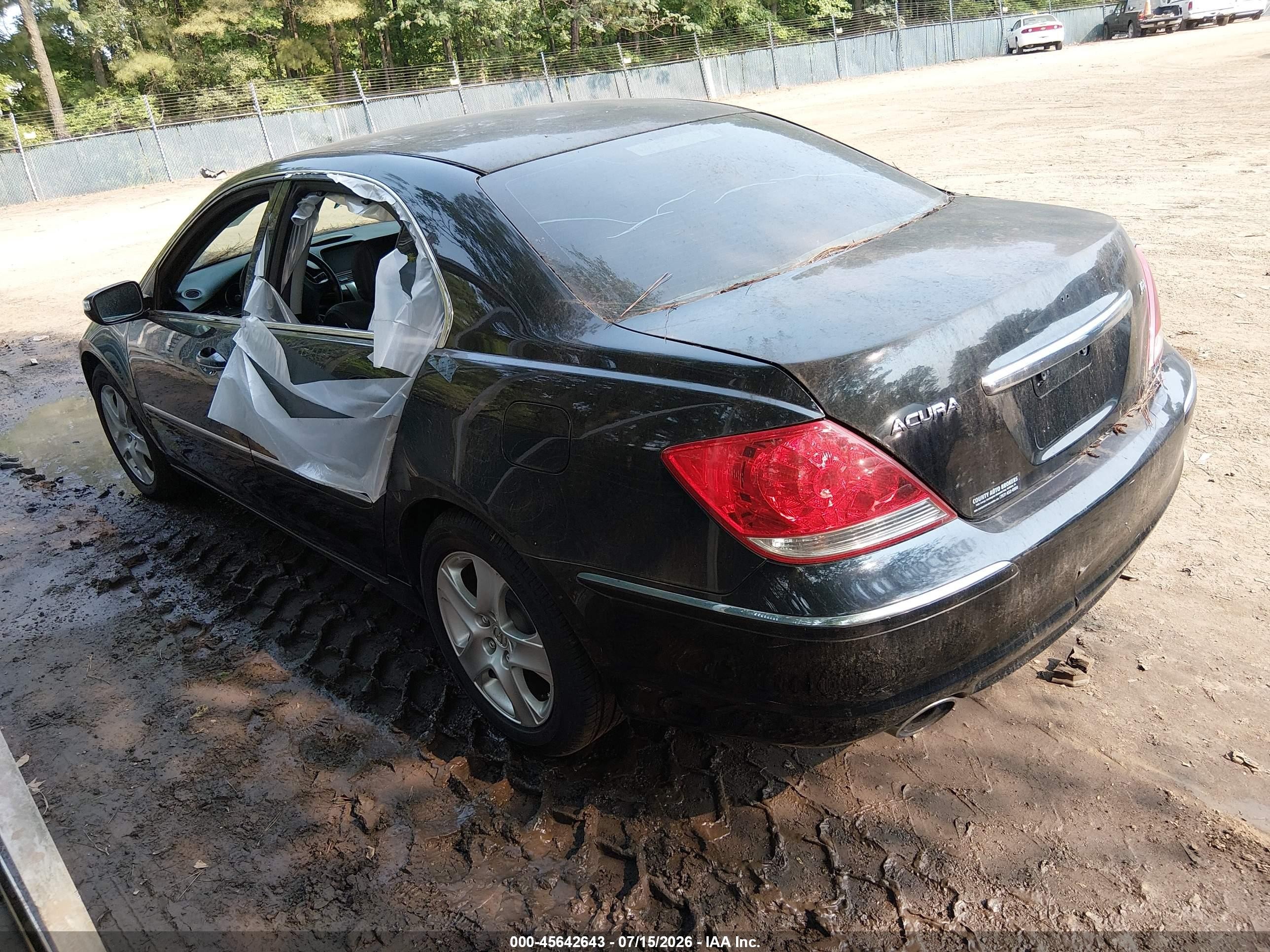 2007 Acura Rl 3.5 Черный vin: JH4KB16677C001836