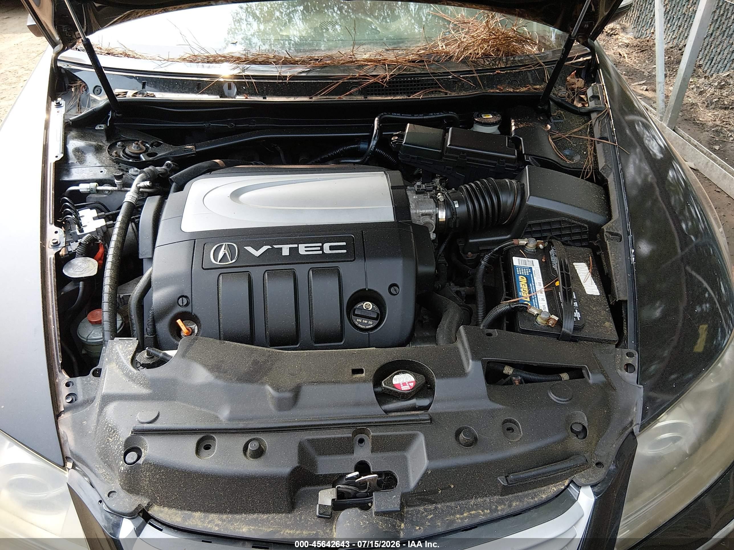 2007 Acura Rl 3.5 Черный vin: JH4KB16677C001836