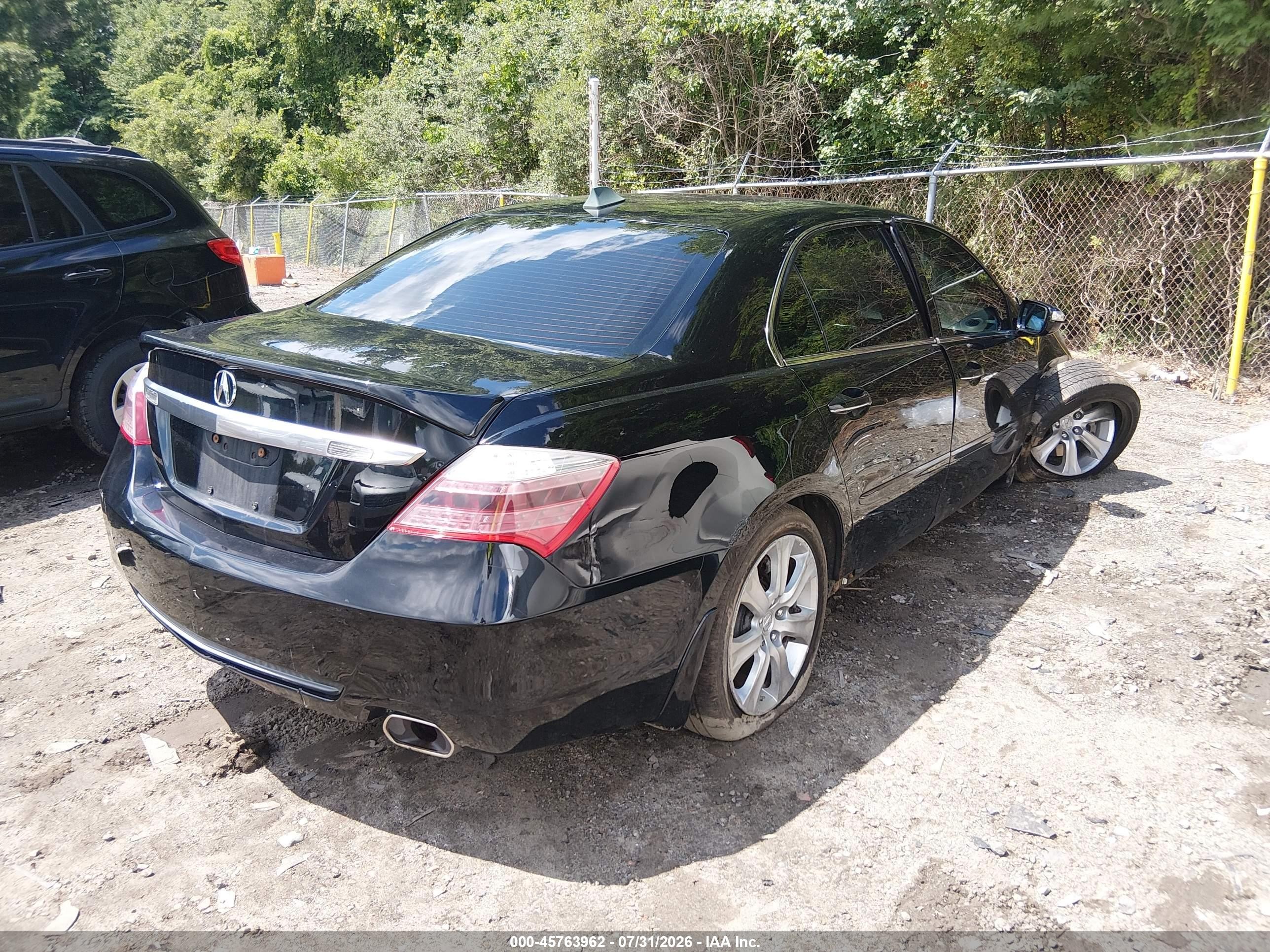 2009 Acura Rl 3.7 Black vin: JH4KB26649C002032