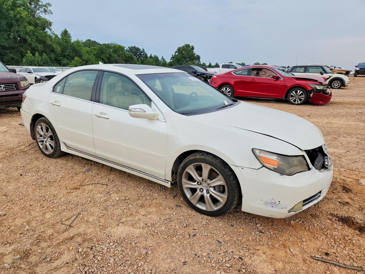 2009 Acura Rl White vin: JH4KB26679C002252