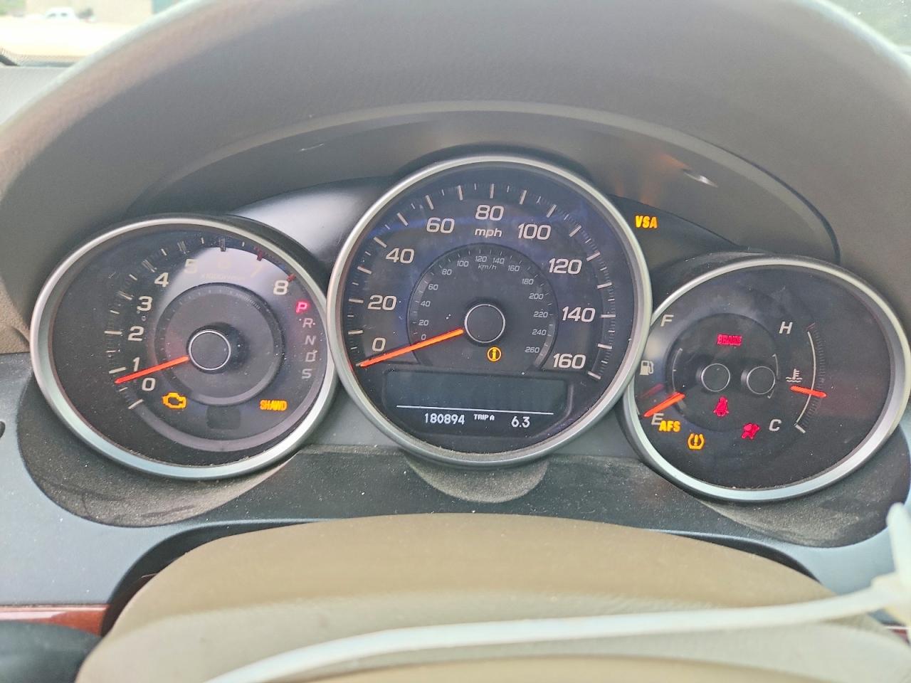 2009 Acura Rl White vin: JH4KB26679C002252