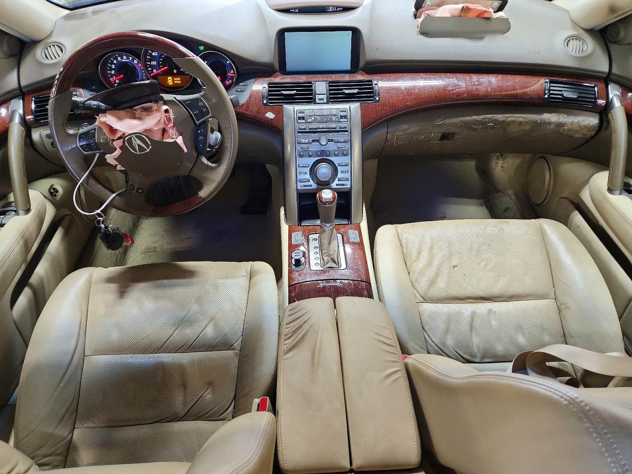 2009 Acura Rl Beige vin: JH4KB266X9C000706