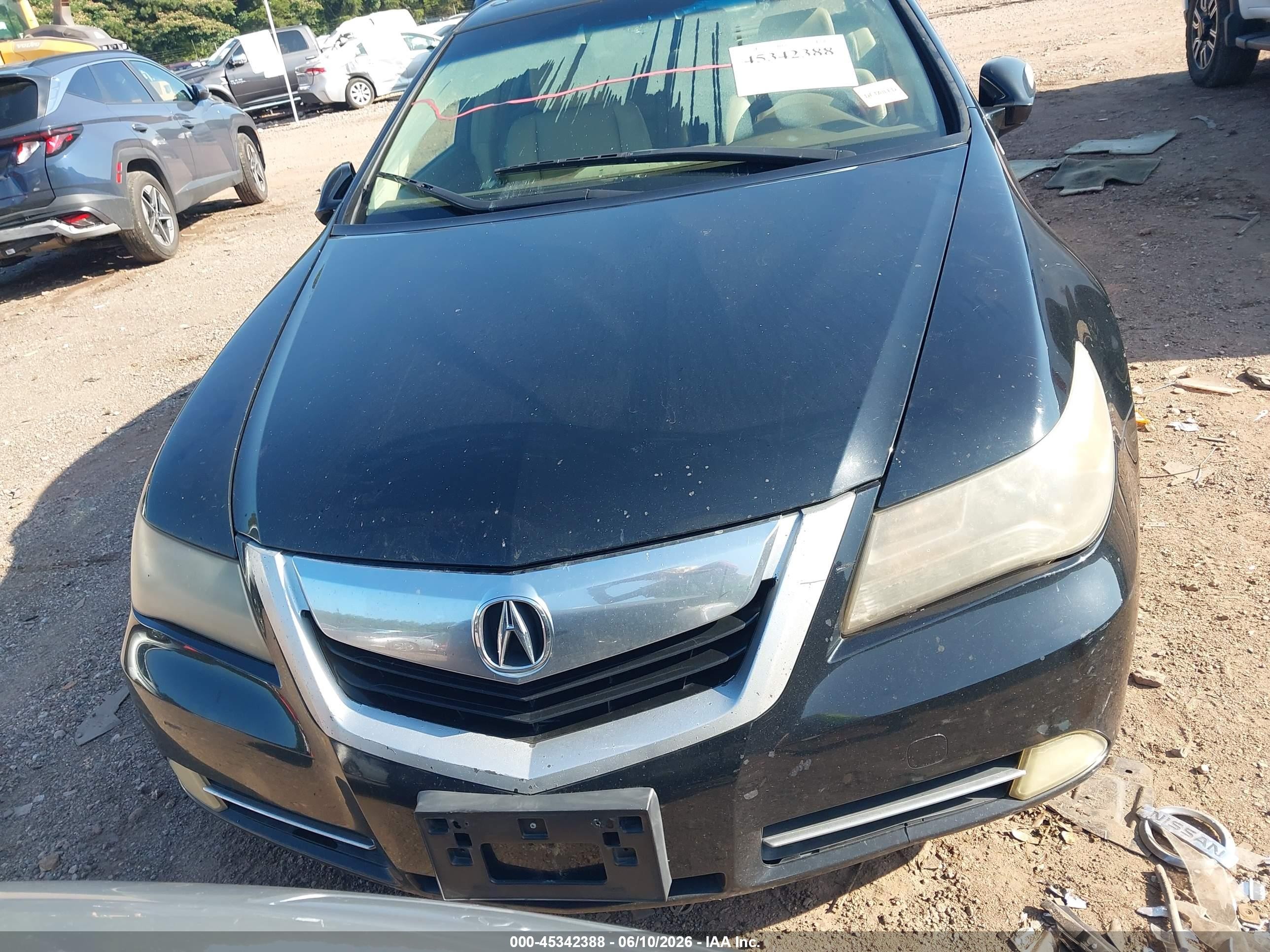 2009 Acura Rl 3.7 Black vin: JH4KB266X9C002178