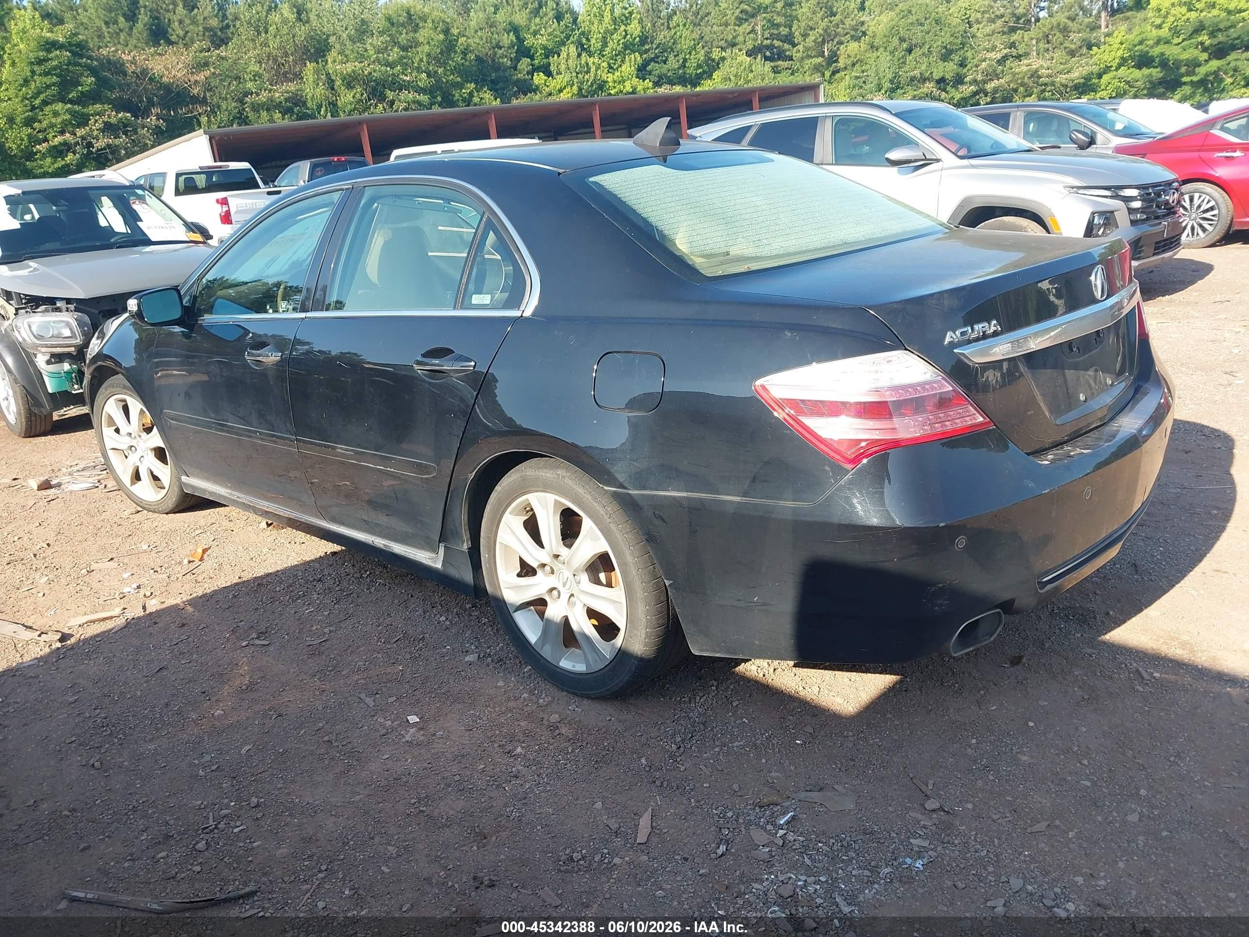 2009 Acura Rl 3.7 Black vin: JH4KB266X9C002178