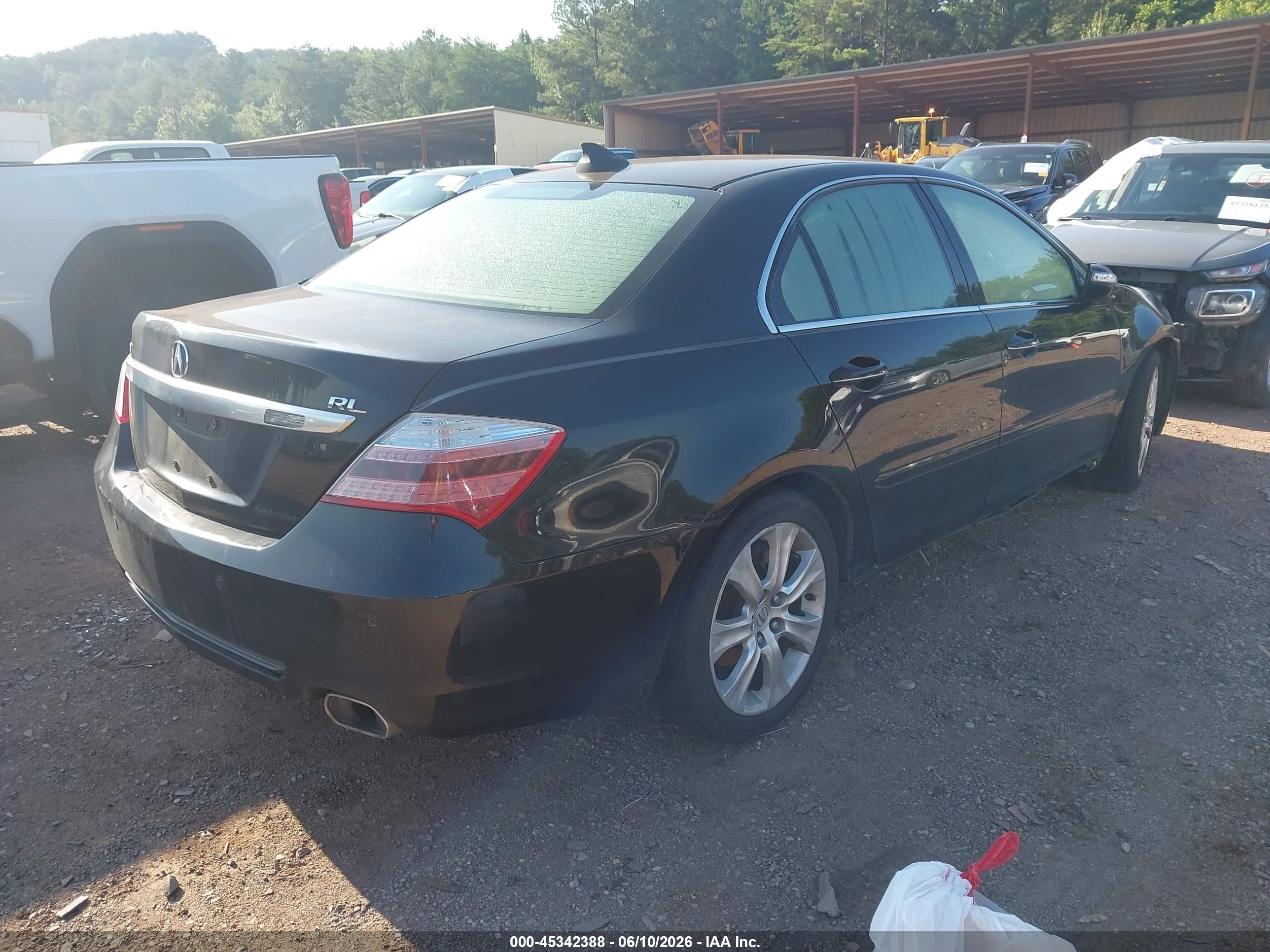 2009 Acura Rl 3.7 Black vin: JH4KB266X9C002178