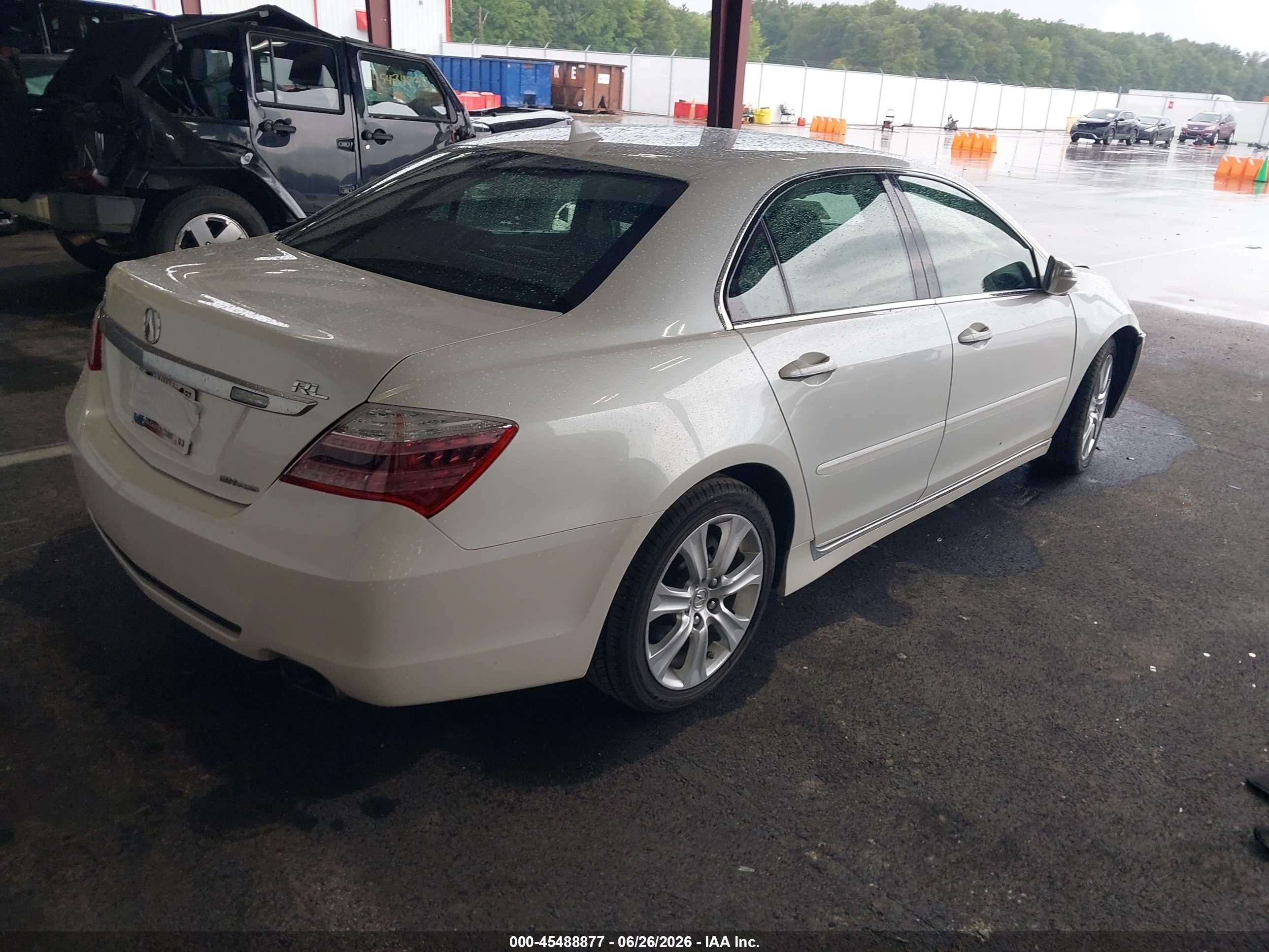 2010 Acura Rl 3.7 White vin: JH4KB2F65AC002187
