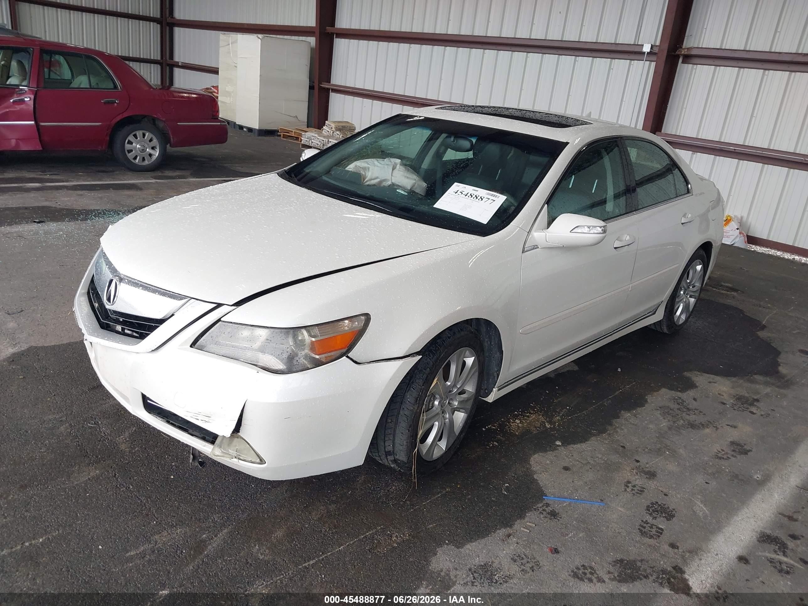 2010 Acura Rl 3.7 White vin: JH4KB2F65AC002187