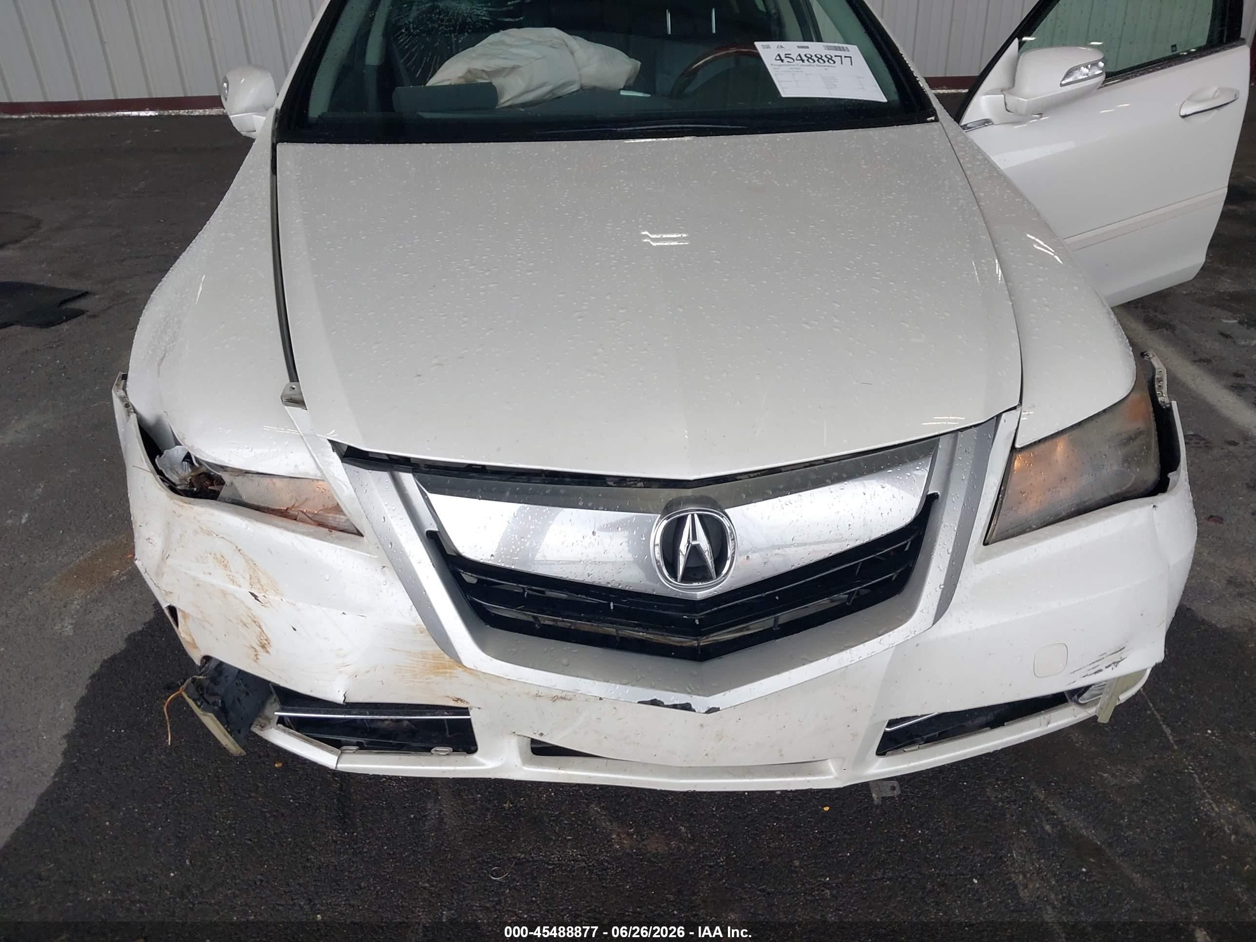 2010 Acura Rl 3.7 White vin: JH4KB2F65AC002187