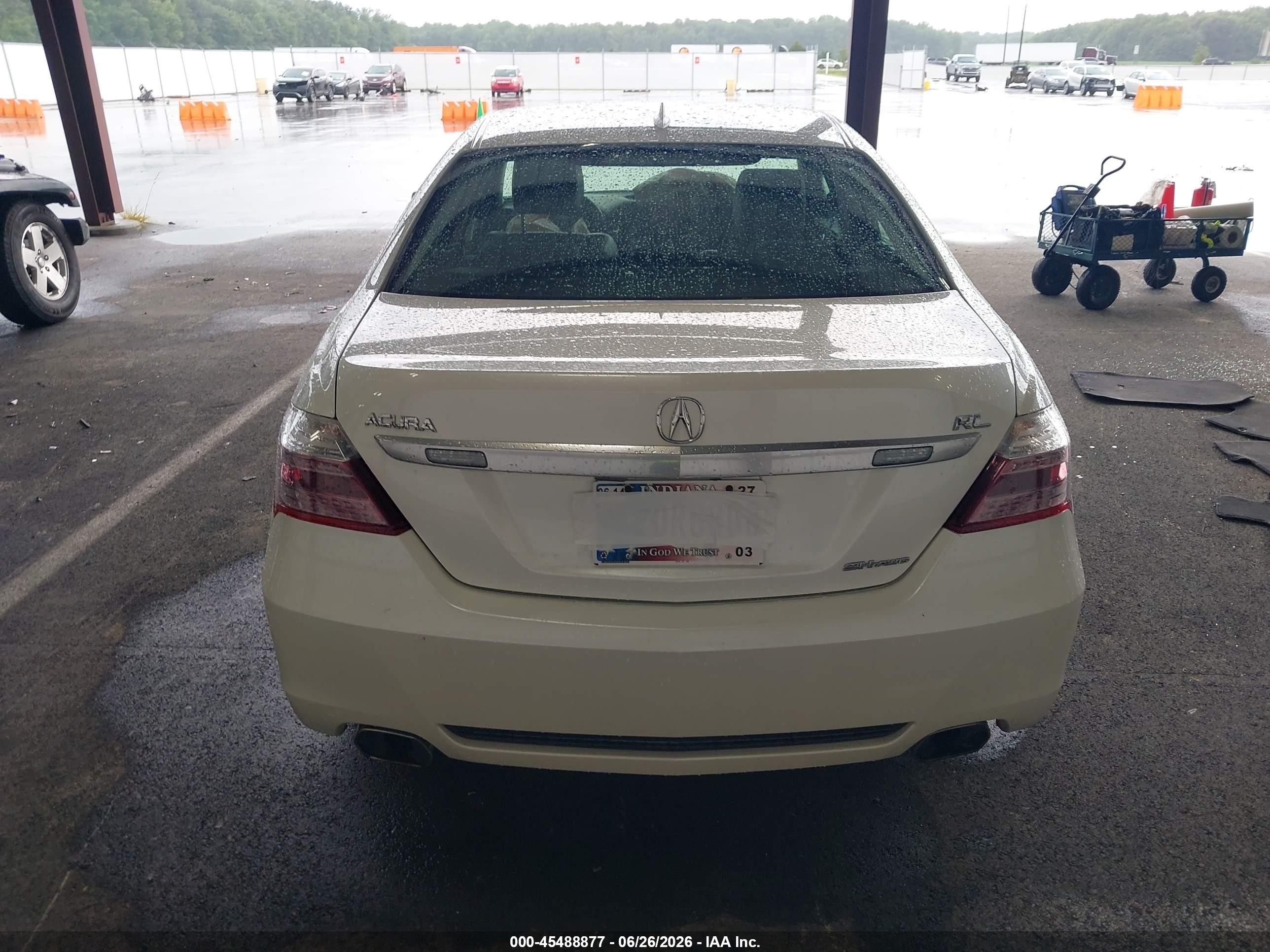 2010 Acura Rl 3.7 White vin: JH4KB2F65AC002187
