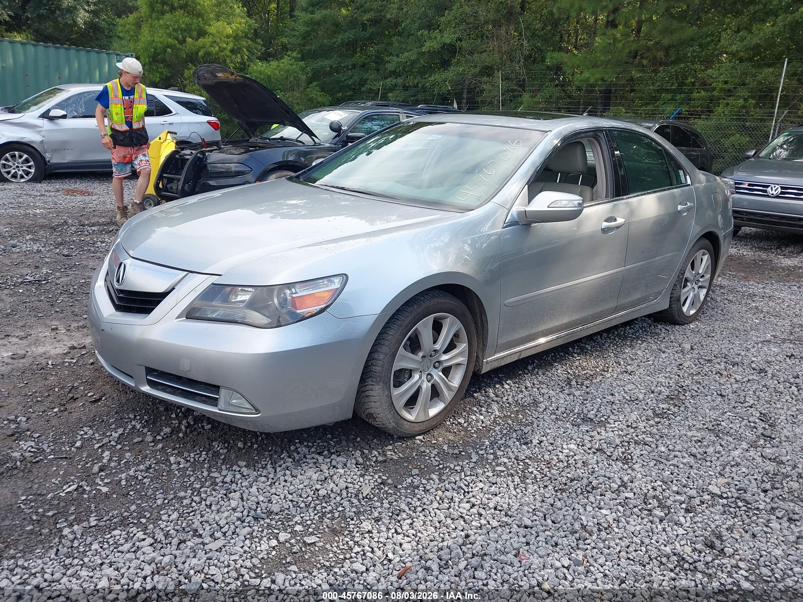 2010 Acura Rl 3.7 Silver vin: JH4KB2F68AC000935