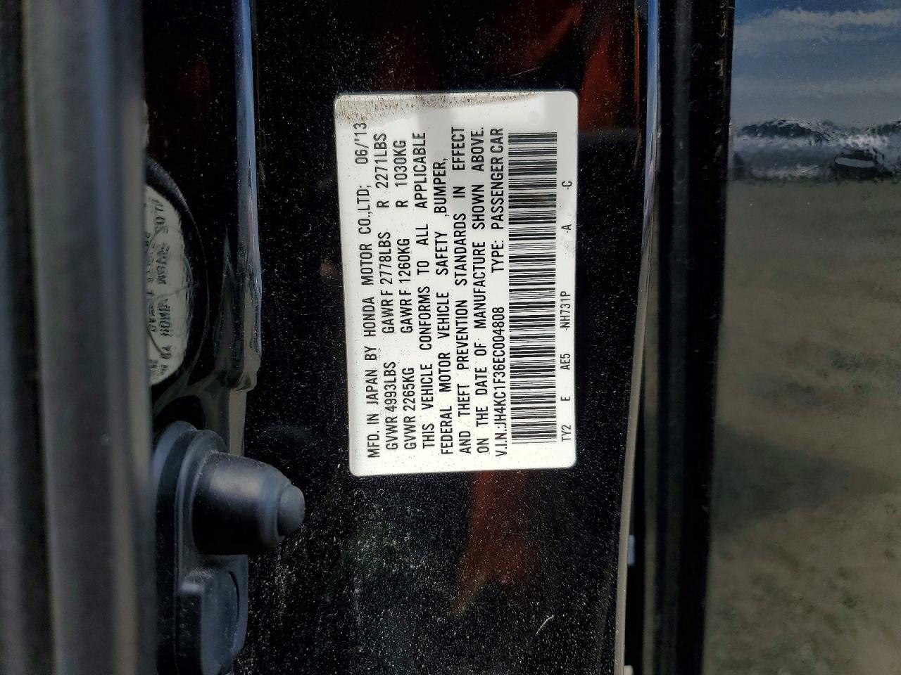 2014 Acura Rlx Black vin: JH4KC1F36EC004808
