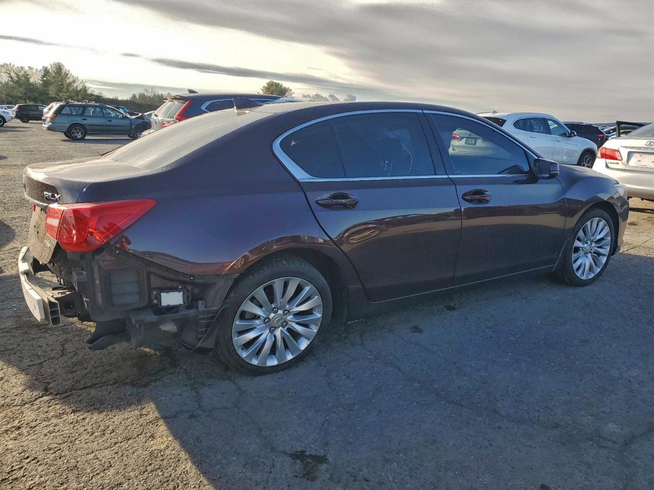 2015 Acura Rlx Tech Burgundy vin: JH4KC1F50FC000448