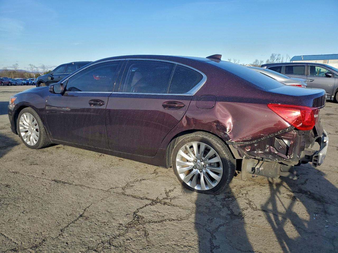 2015 Acura Rlx Tech Burgundy vin: JH4KC1F50FC000448