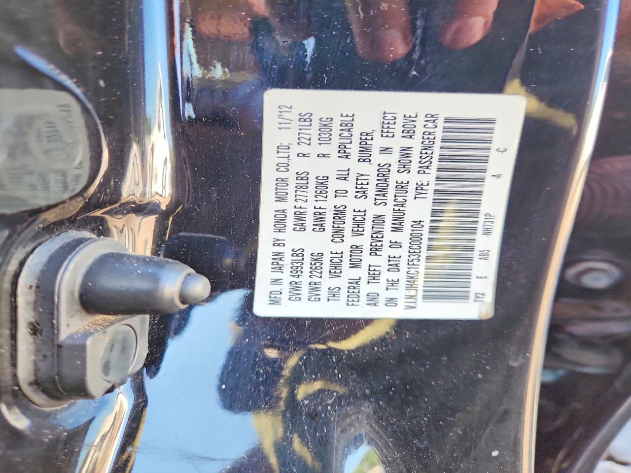 2014 Acura Rlx Tech Black vin: JH4KC1F53EC000104