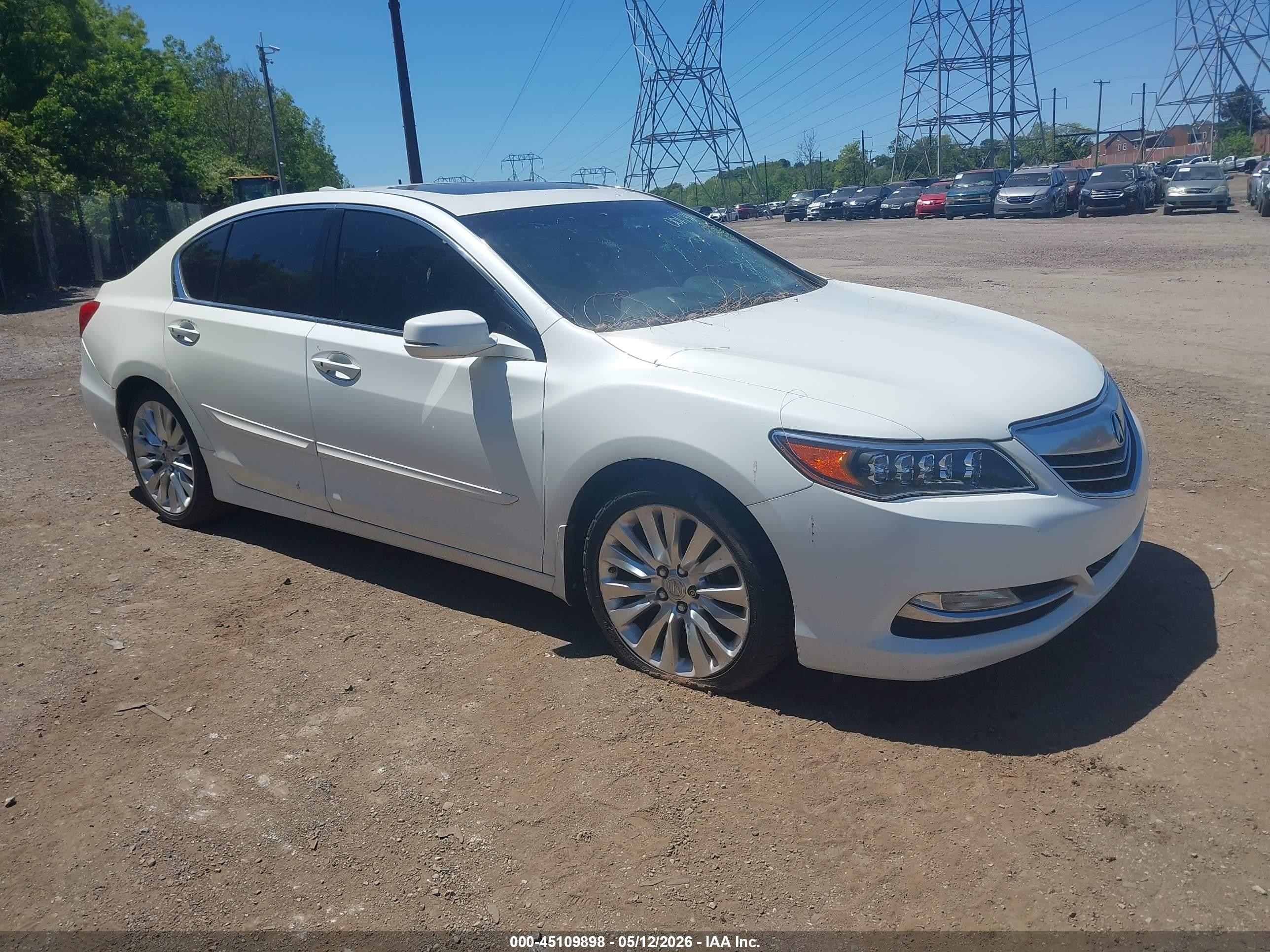 2014 Acura Rlx   White vin: JH4KC1F54EC001441