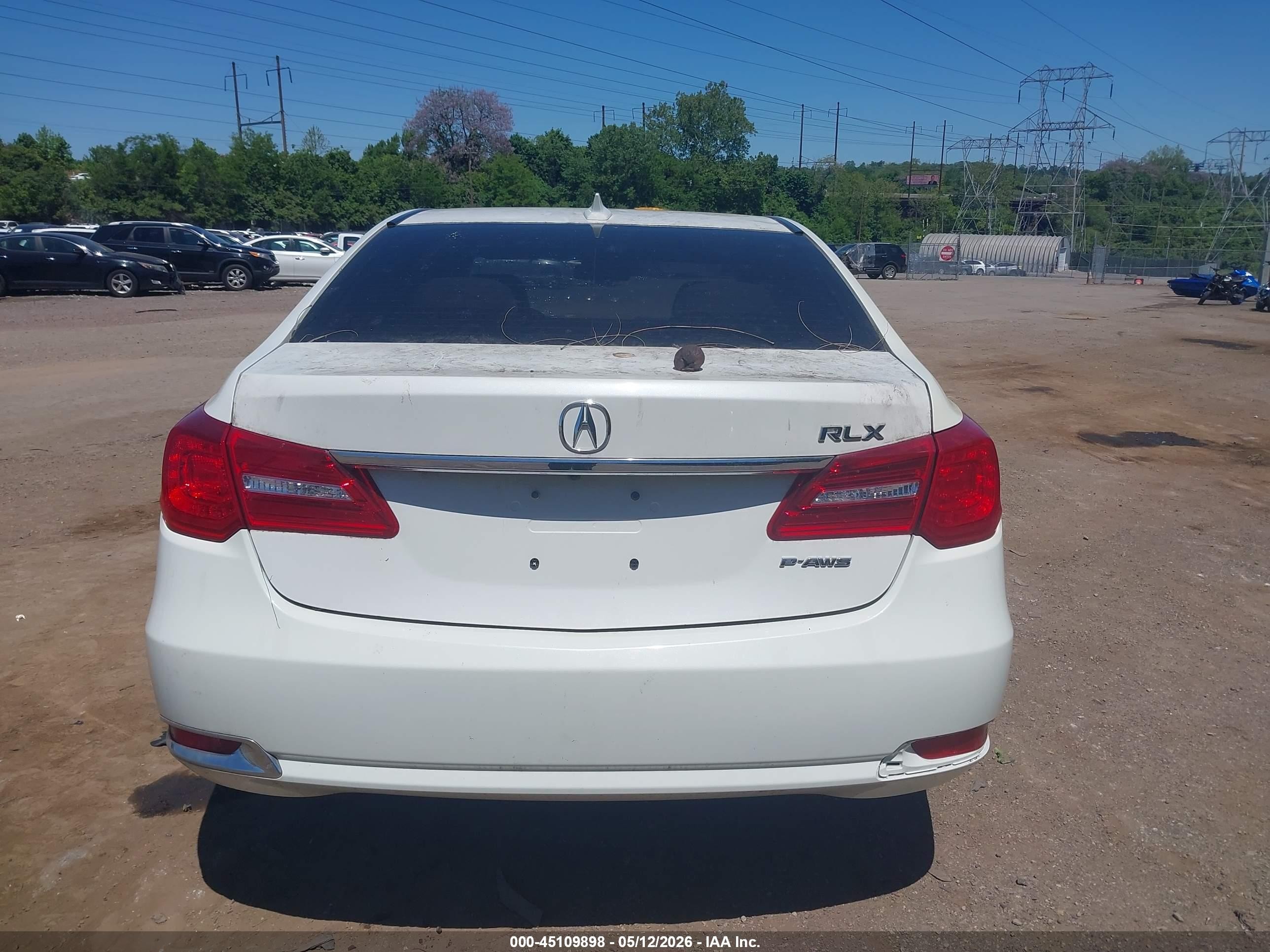 2014 Acura Rlx   White vin: JH4KC1F54EC001441