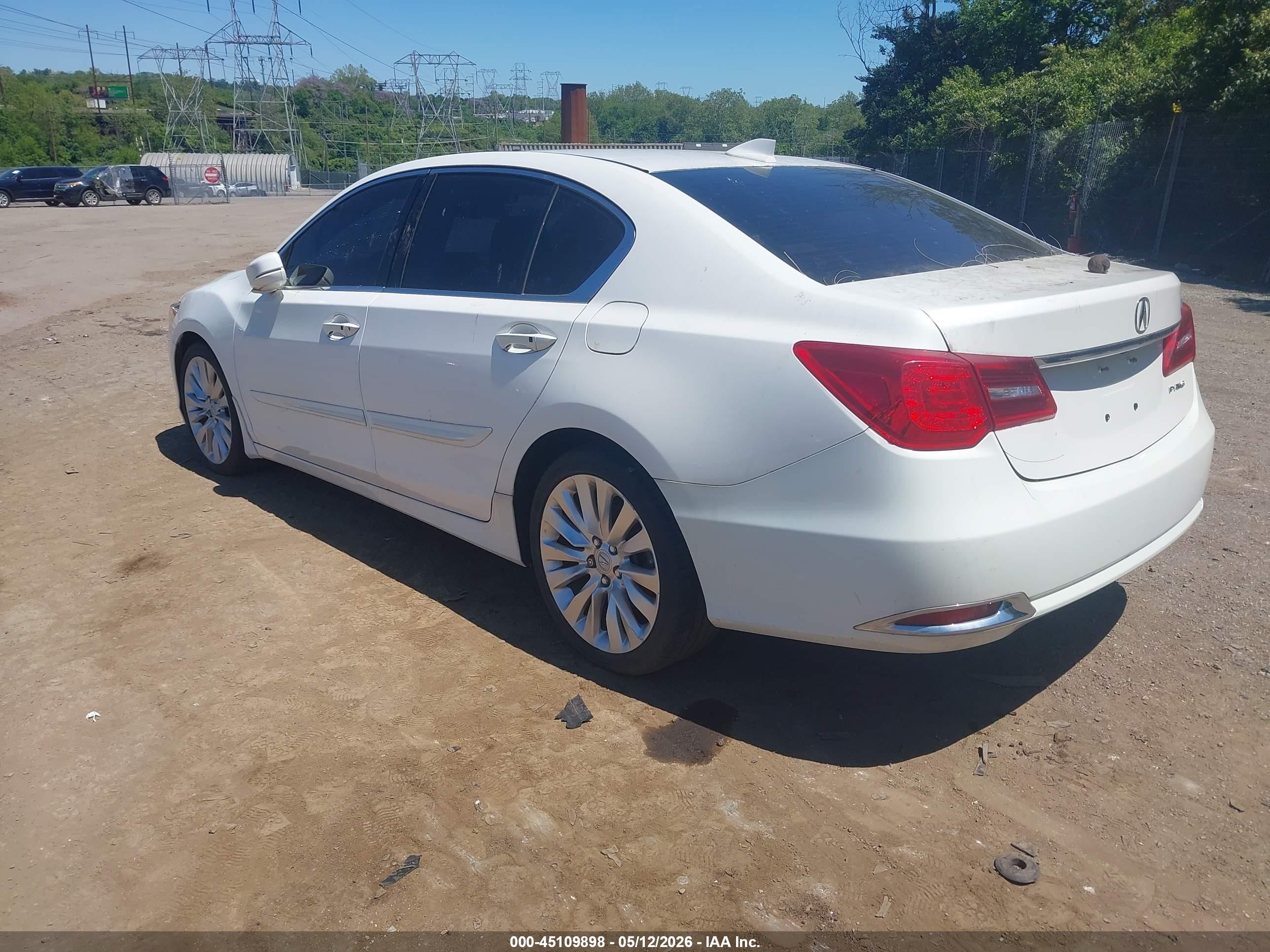 2014 Acura Rlx   White vin: JH4KC1F54EC001441