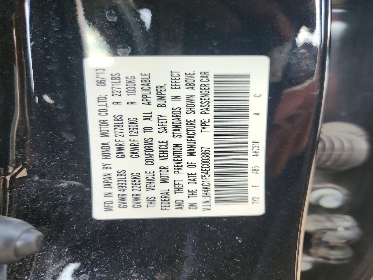2014 Acura Rlx Tech Black vin: JH4KC1F54EC003867