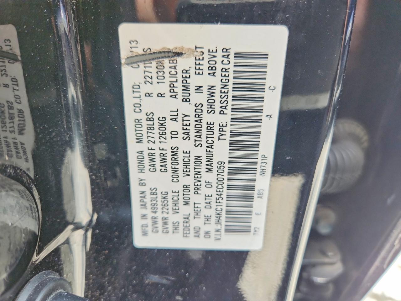 2014 Acura Rlx Tech Black vin: JH4KC1F54EC007059