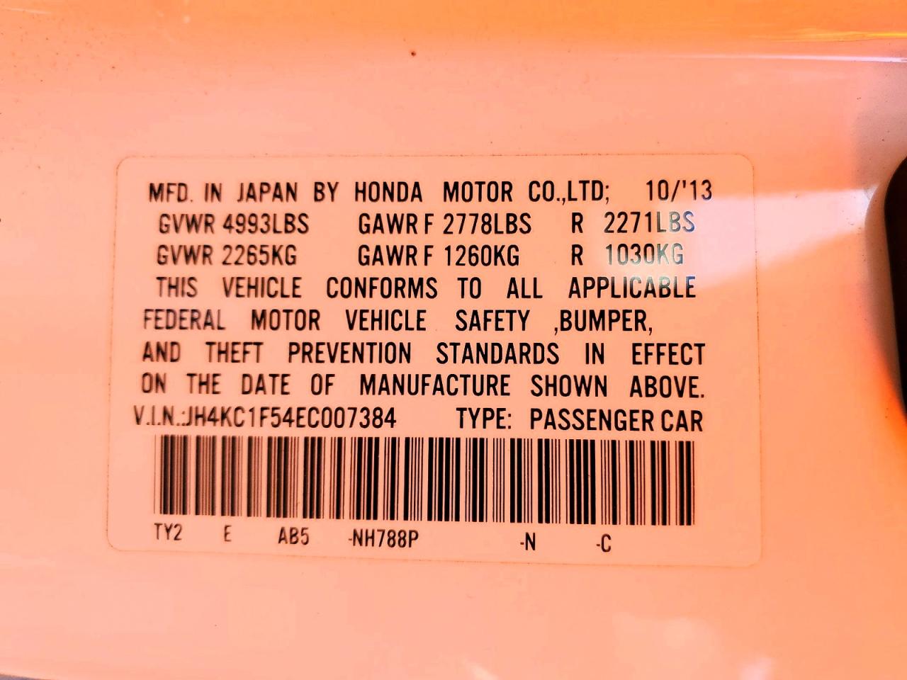 2014 Acura Rlx Tech White vin: JH4KC1F54EC007384