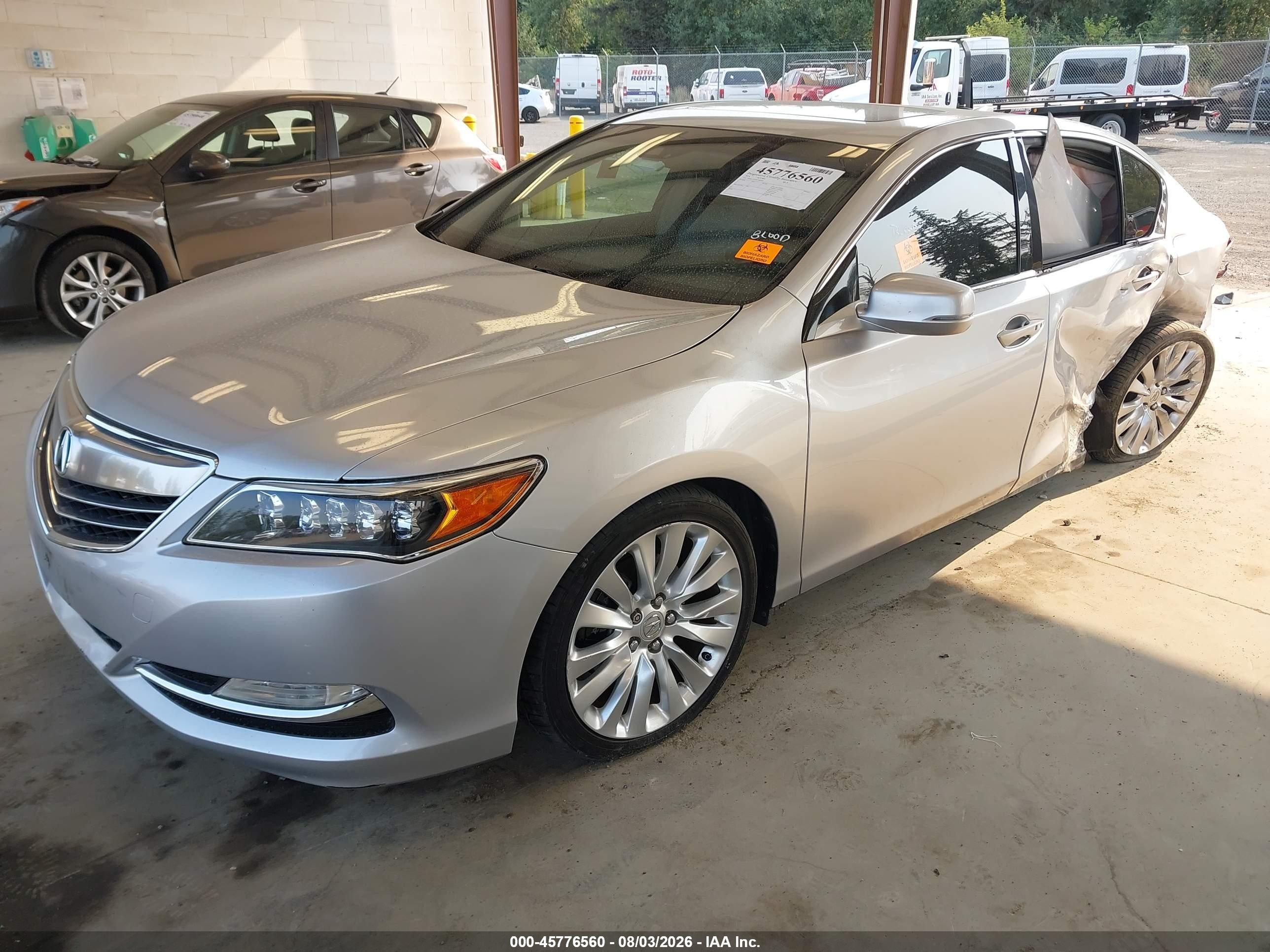 2014 Acura Rlx   Silver vin: JH4KC1F55EC000945