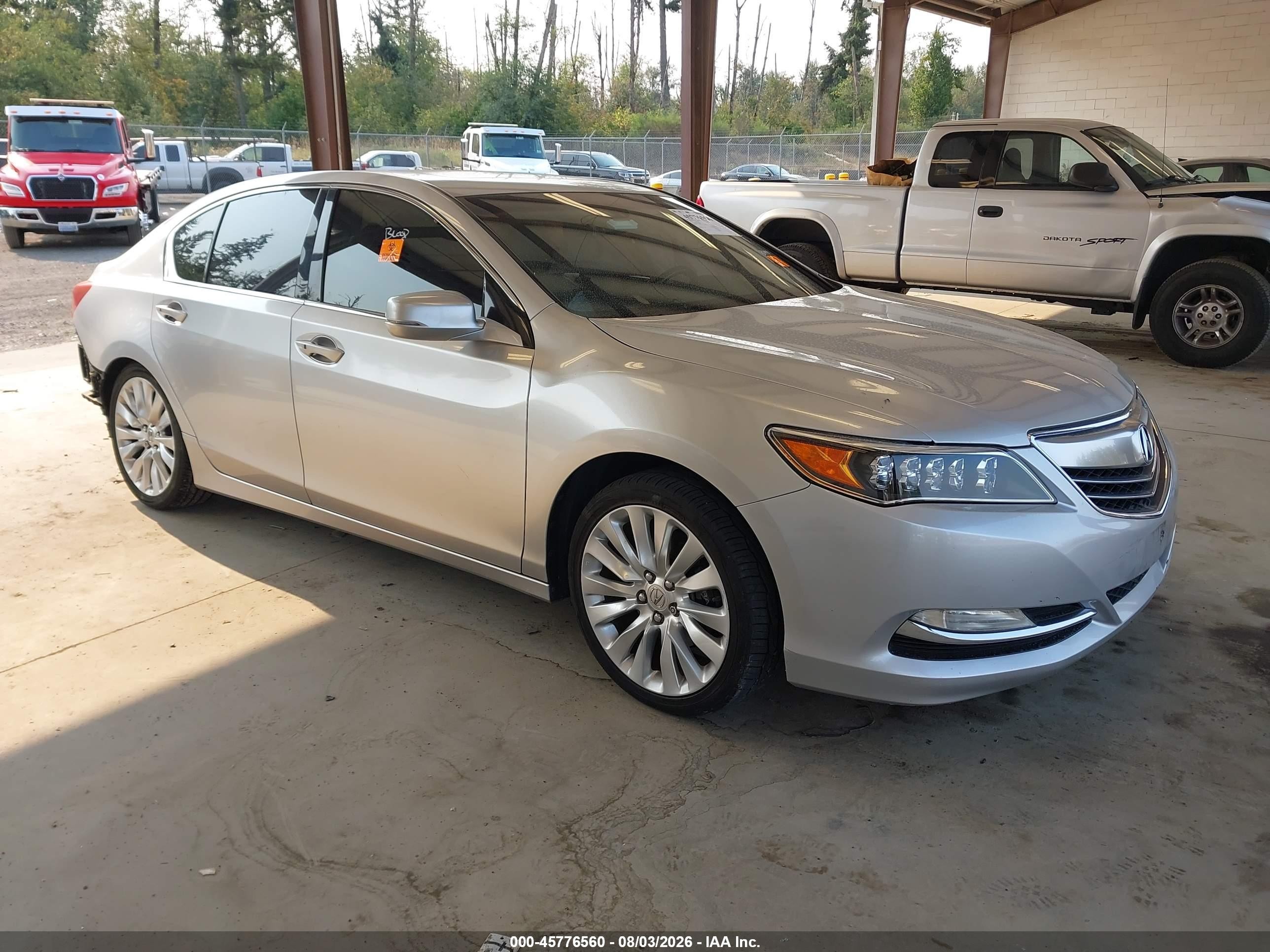 2014 Acura Rlx   Silver vin: JH4KC1F55EC000945