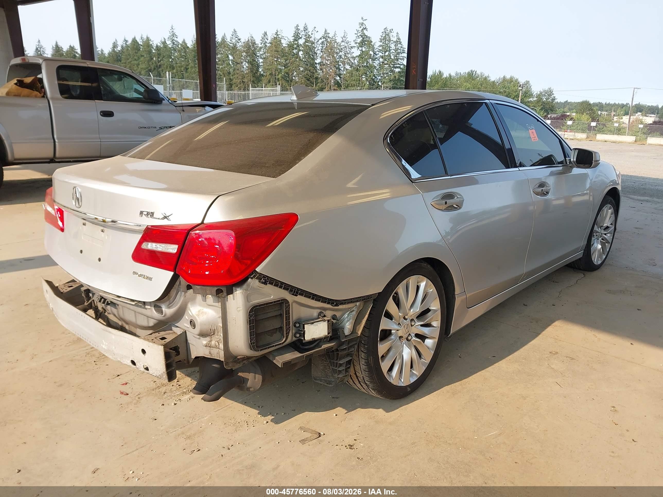 2014 Acura Rlx   Silver vin: JH4KC1F55EC000945