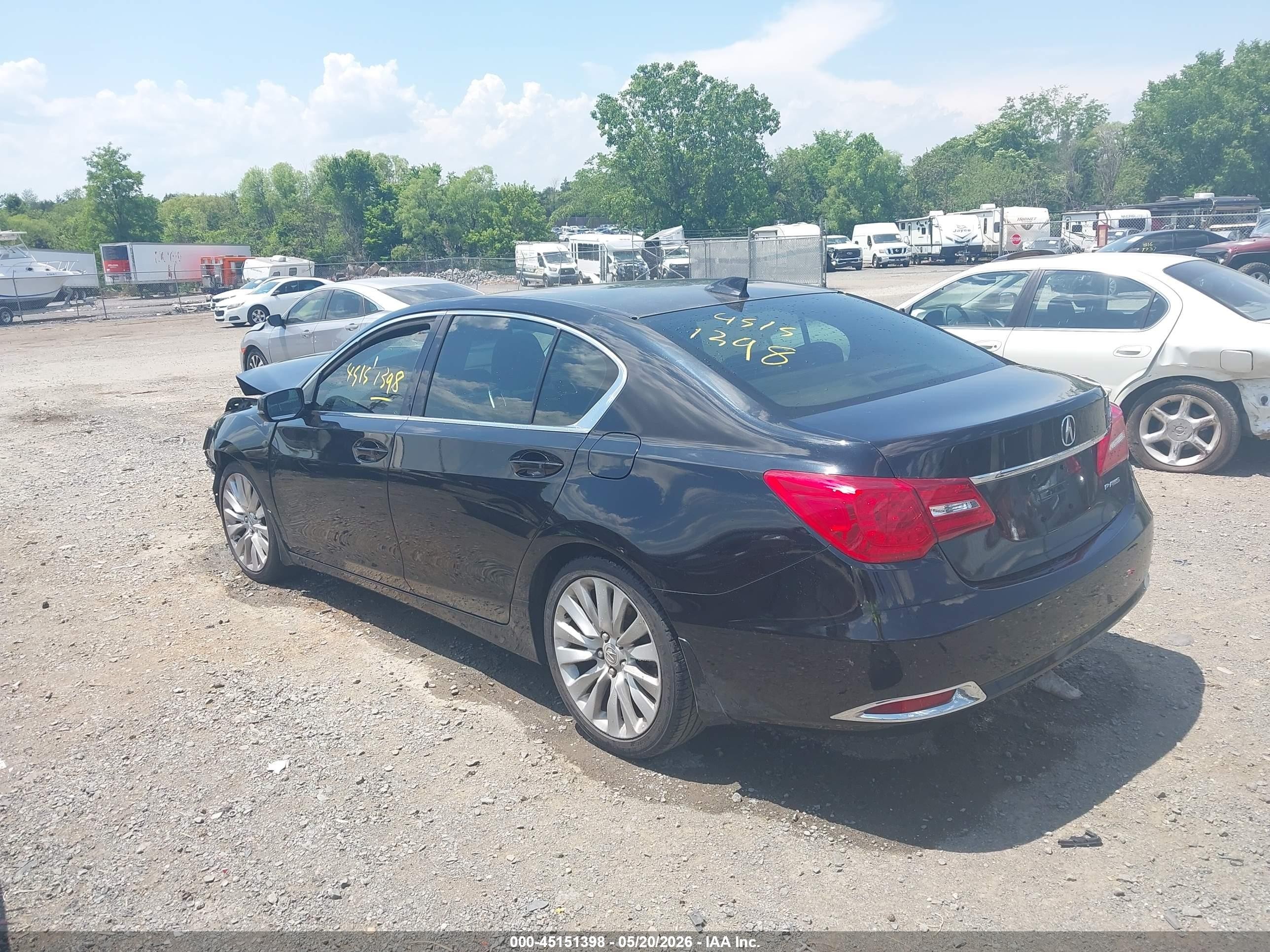 2014 Acura Rlx   Black vin: JH4KC1F55EC007278