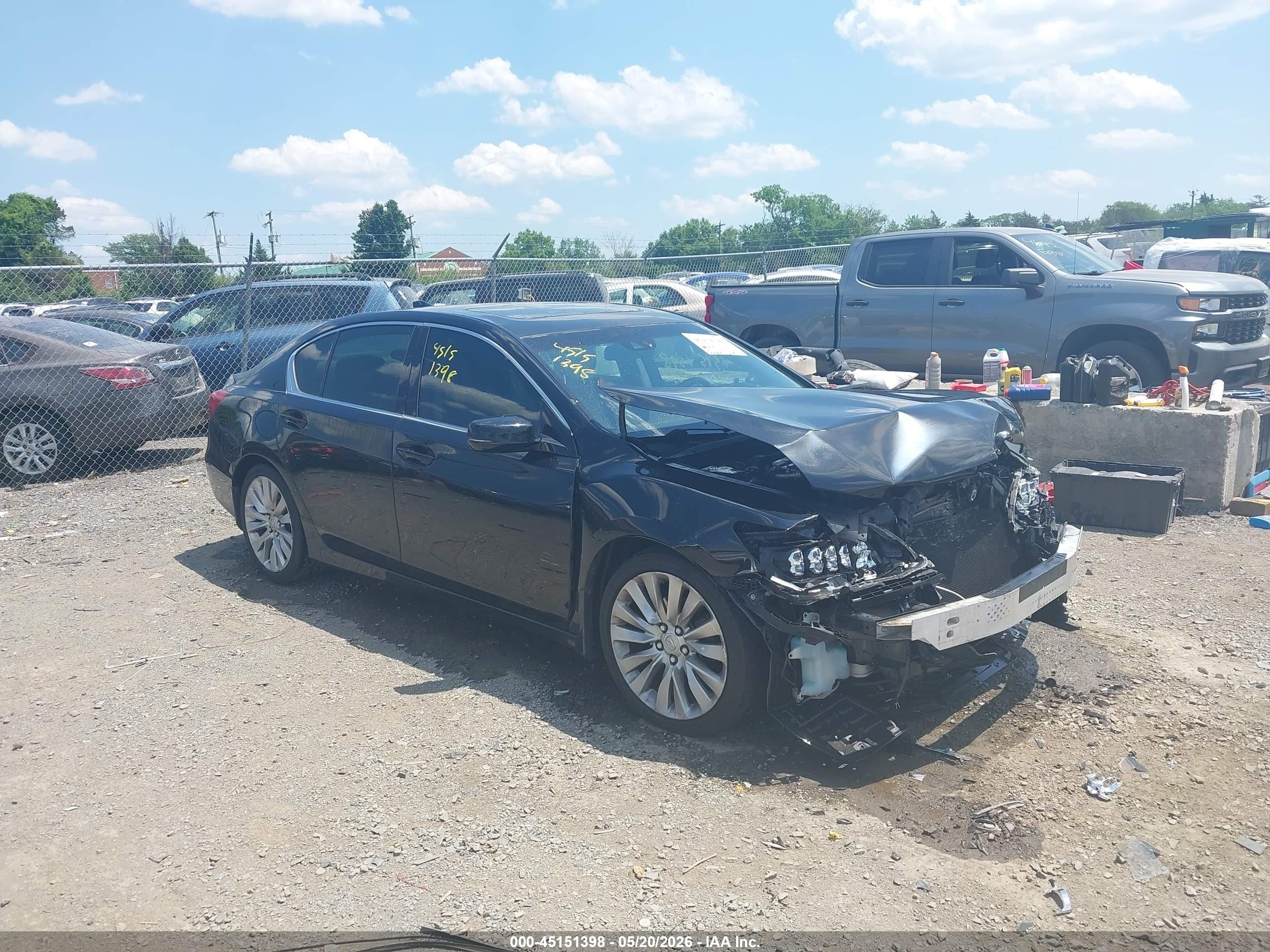 2014 Acura Rlx   Black vin: JH4KC1F55EC007278
