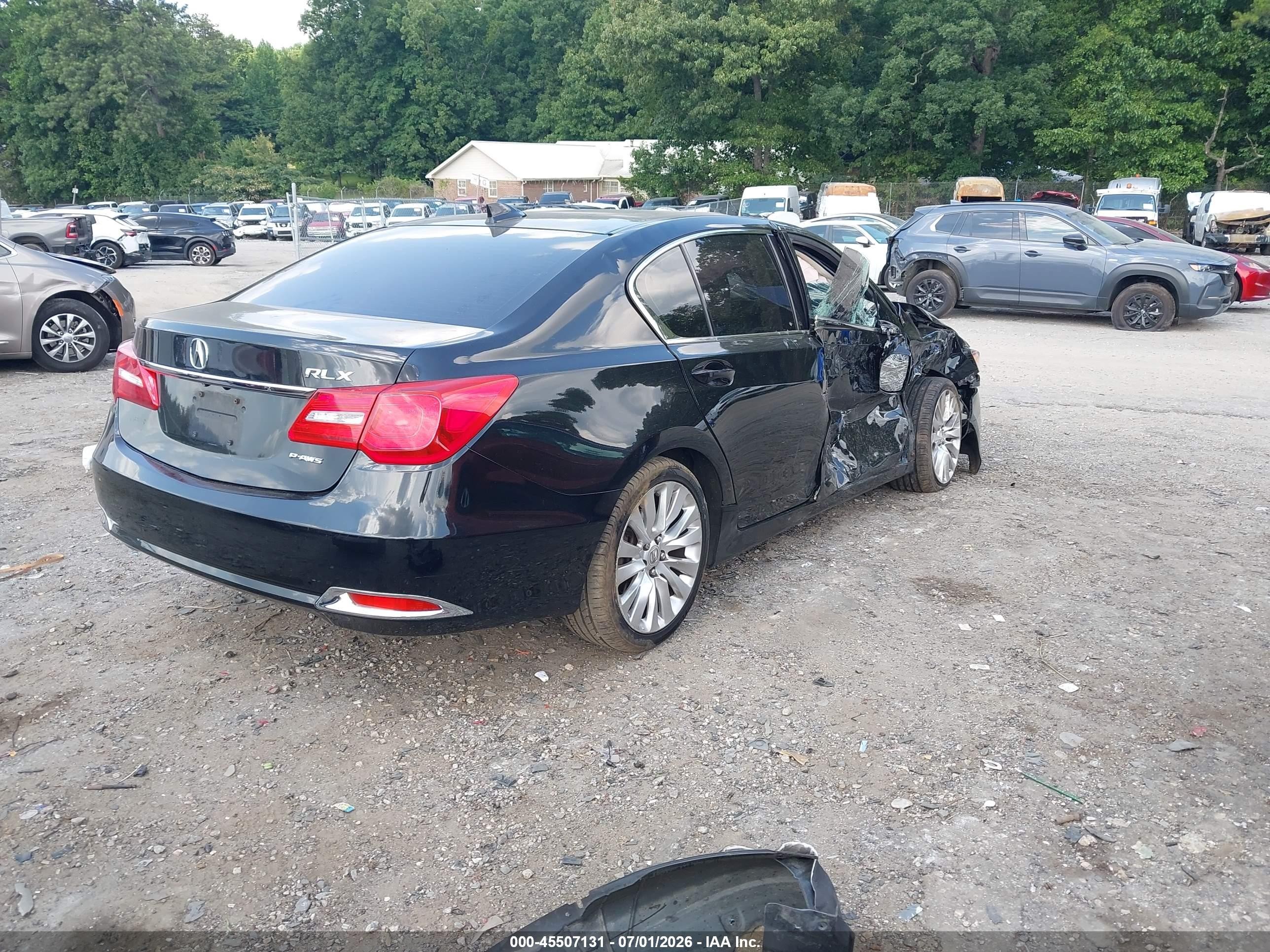 2014 Acura Rlx   Black vin: JH4KC1F56EC007743