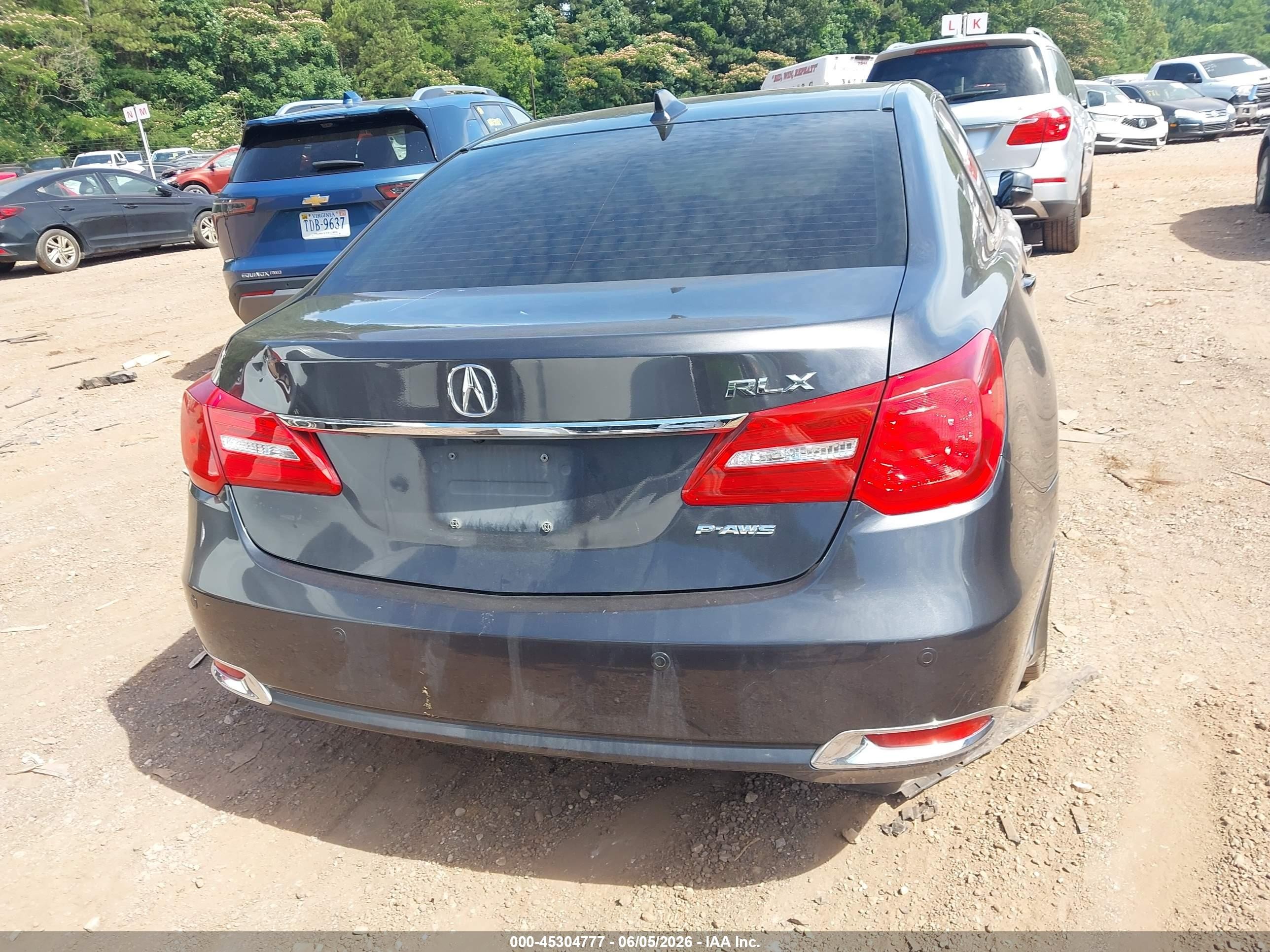 2014 Acura Rlx   Black vin: JH4KC1F94EC007002