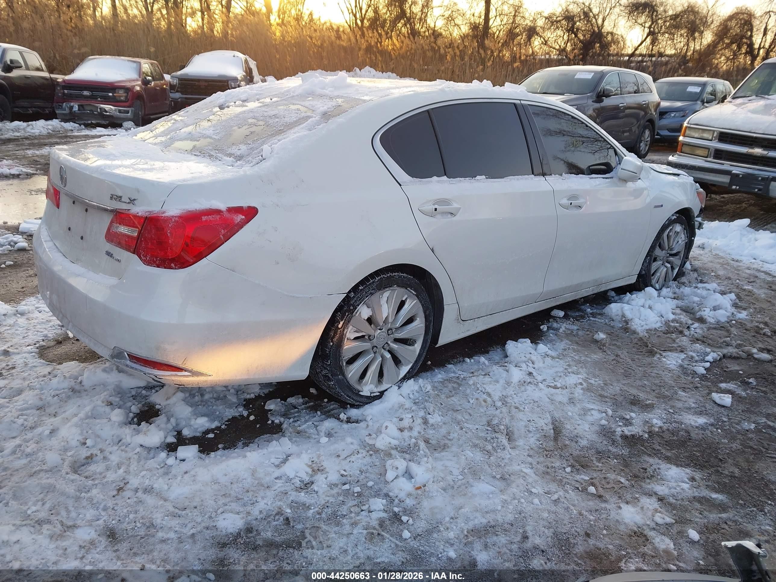 2014 Acura Rlx Sport Hybrid Technology Package Белый vin: JH4KC2F58EC000069