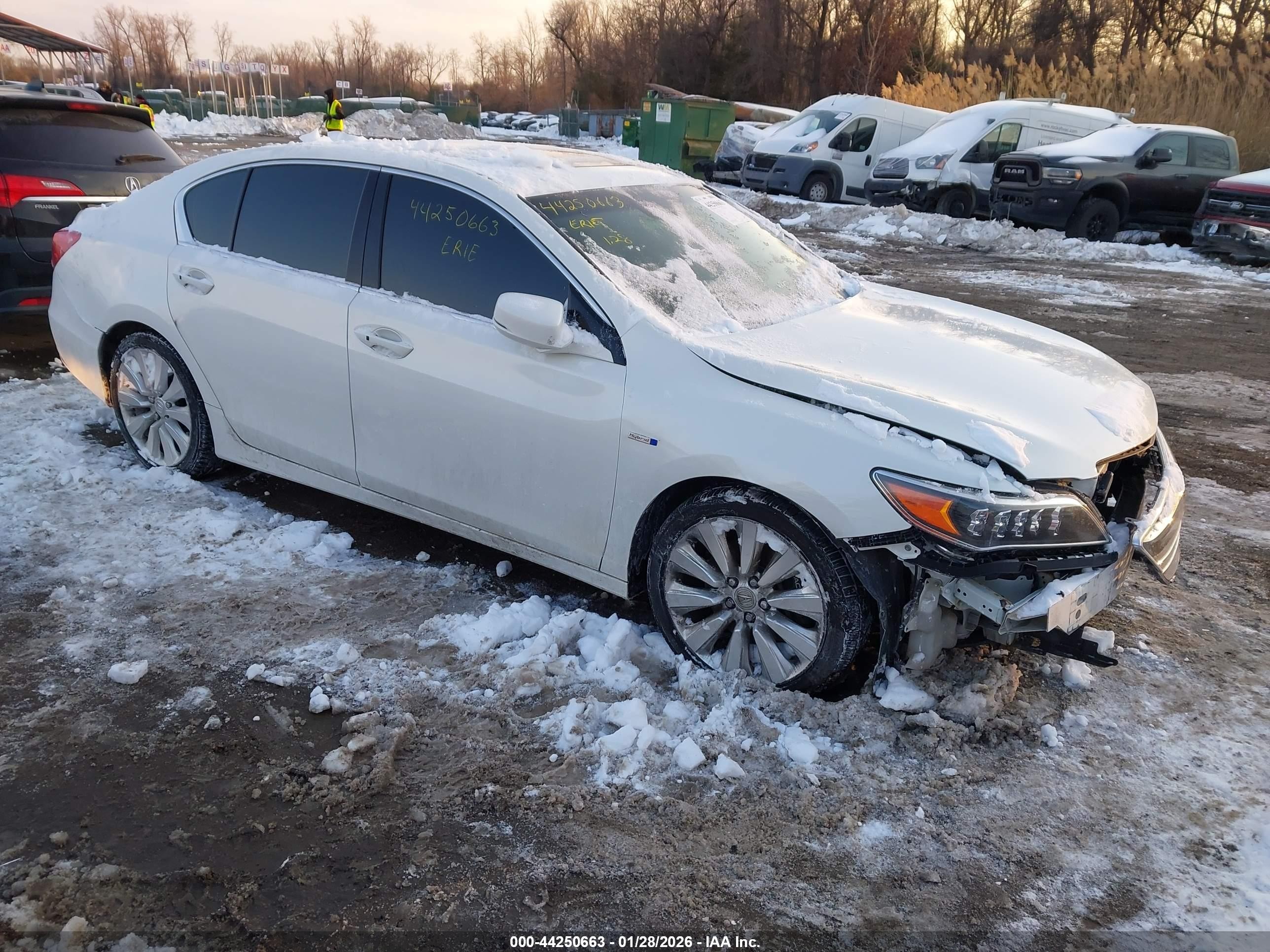 2014 Acura Rlx Sport Hybrid Technology Package Белый vin: JH4KC2F58EC000069