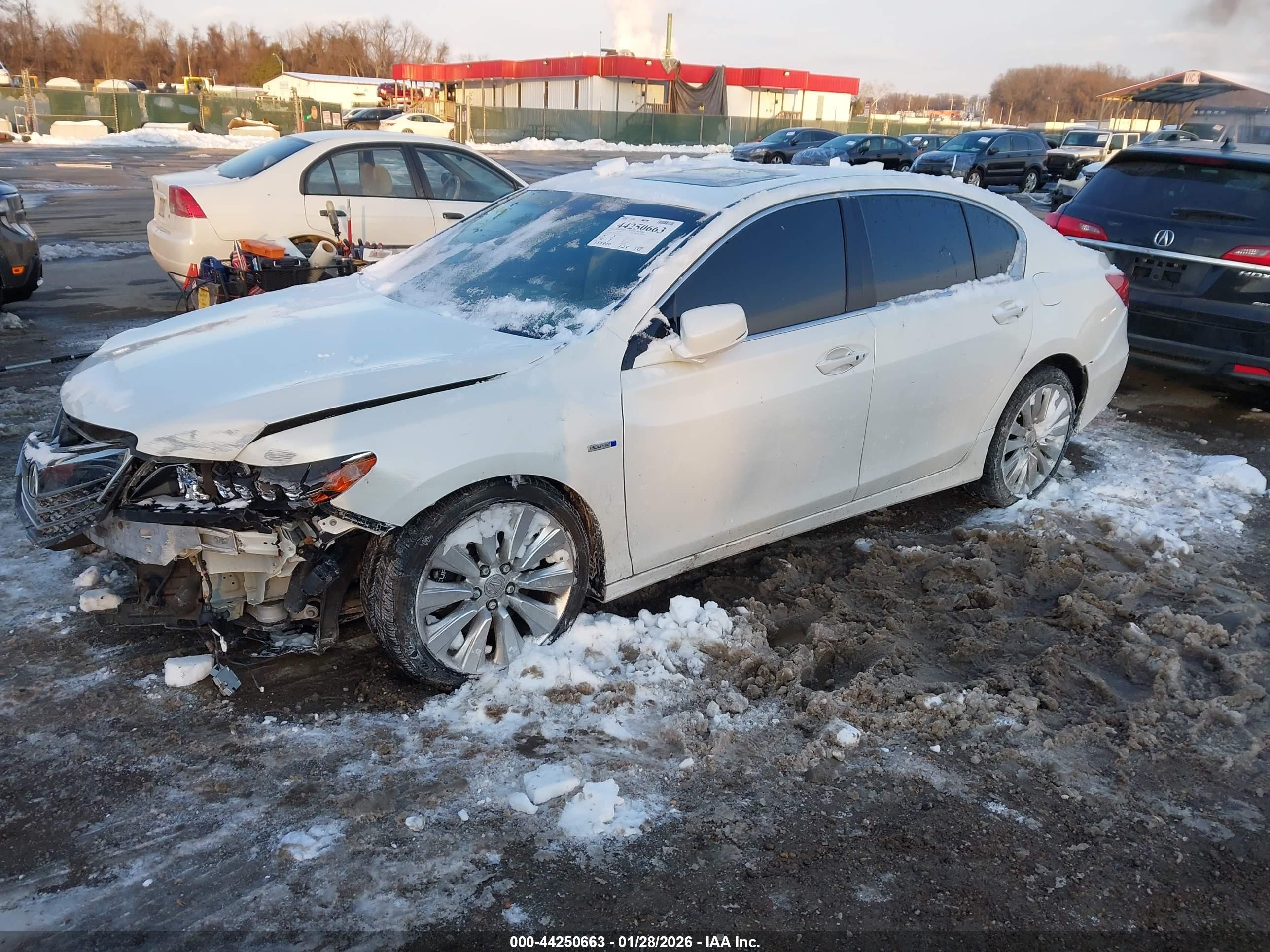 2014 Acura Rlx Sport Hybrid Technology Package Белый vin: JH4KC2F58EC000069