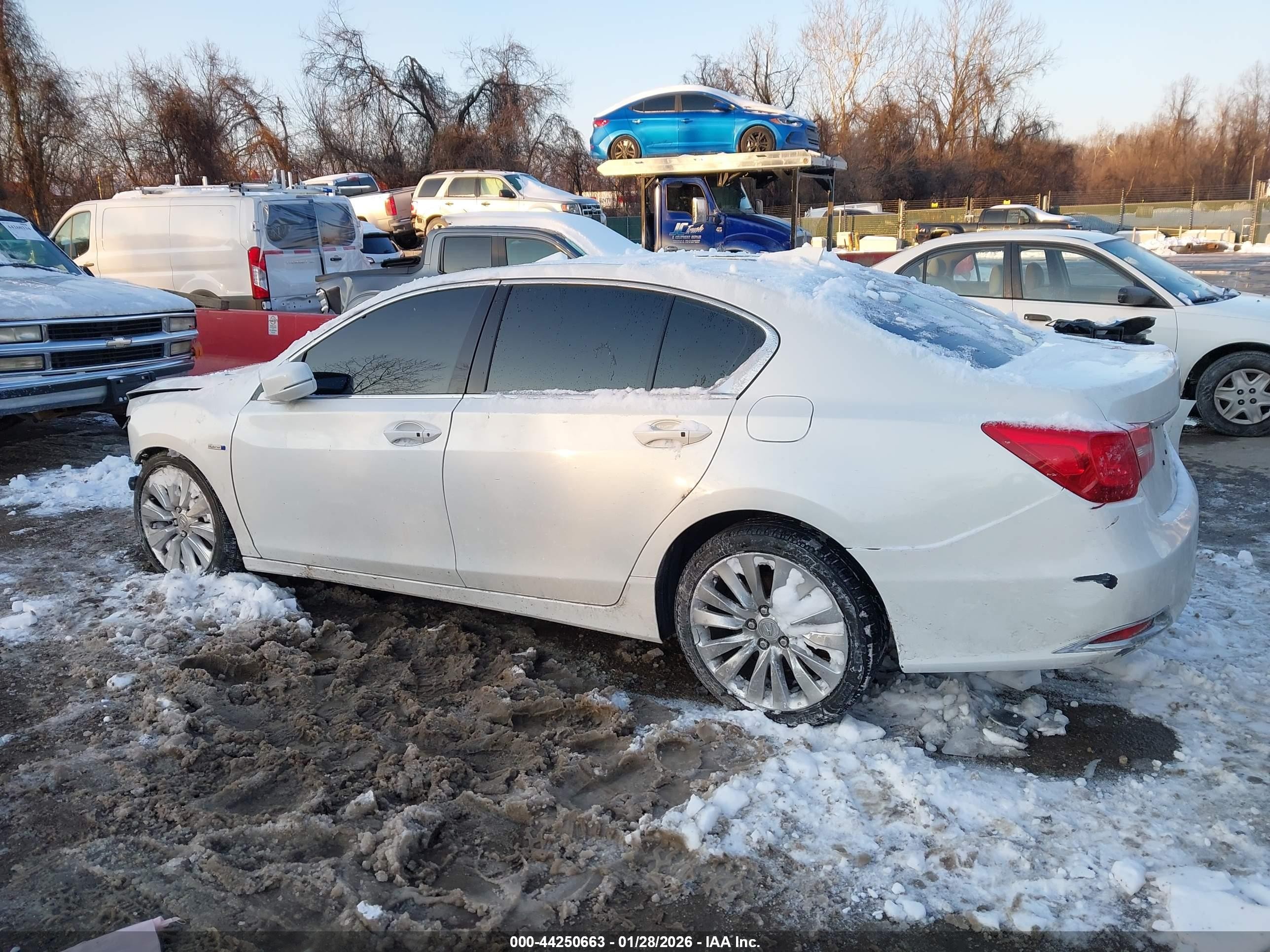 2014 Acura Rlx Sport Hybrid Technology Package Белый vin: JH4KC2F58EC000069