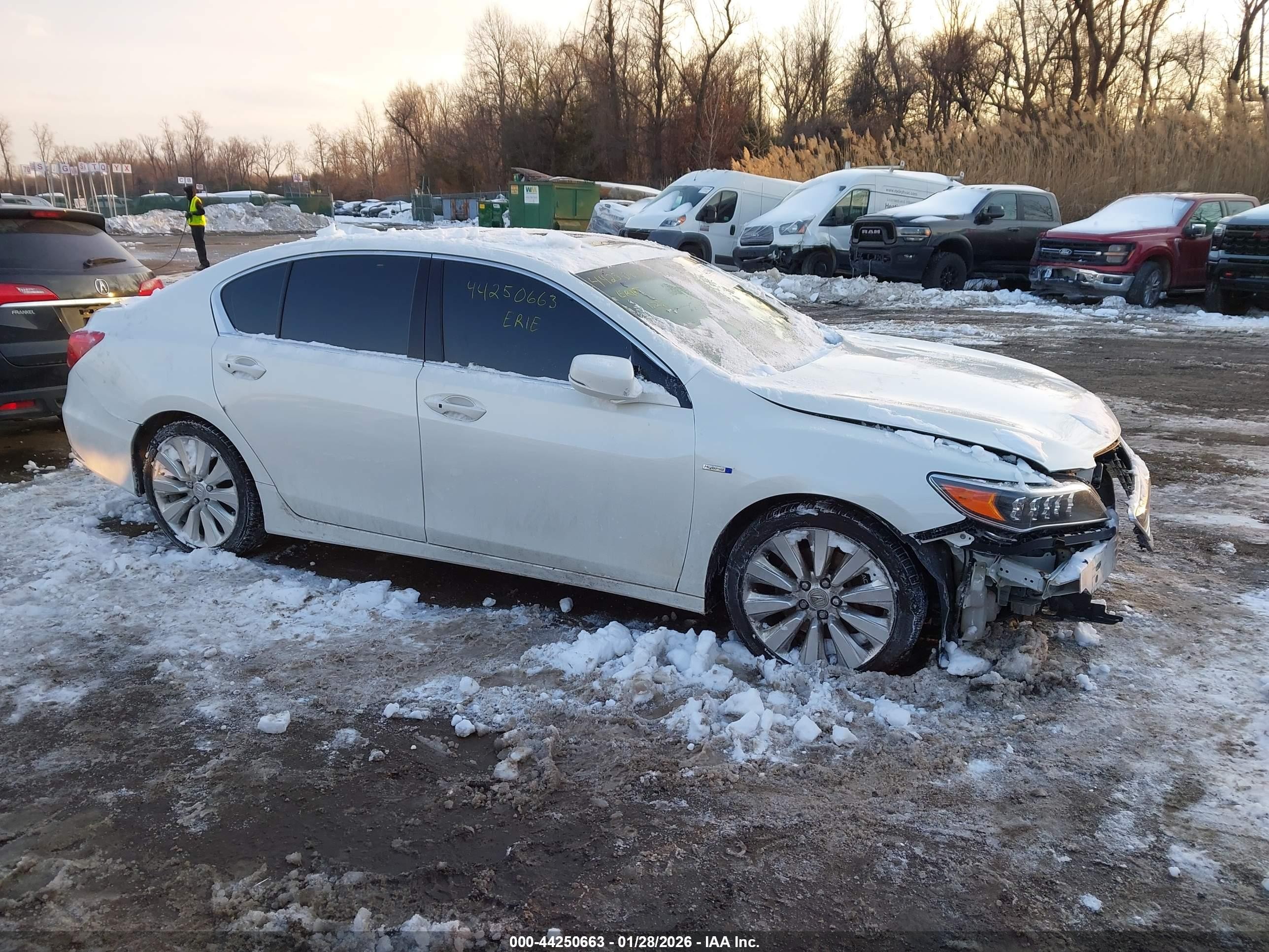 2014 Acura Rlx Sport Hybrid Technology Package Белый vin: JH4KC2F58EC000069