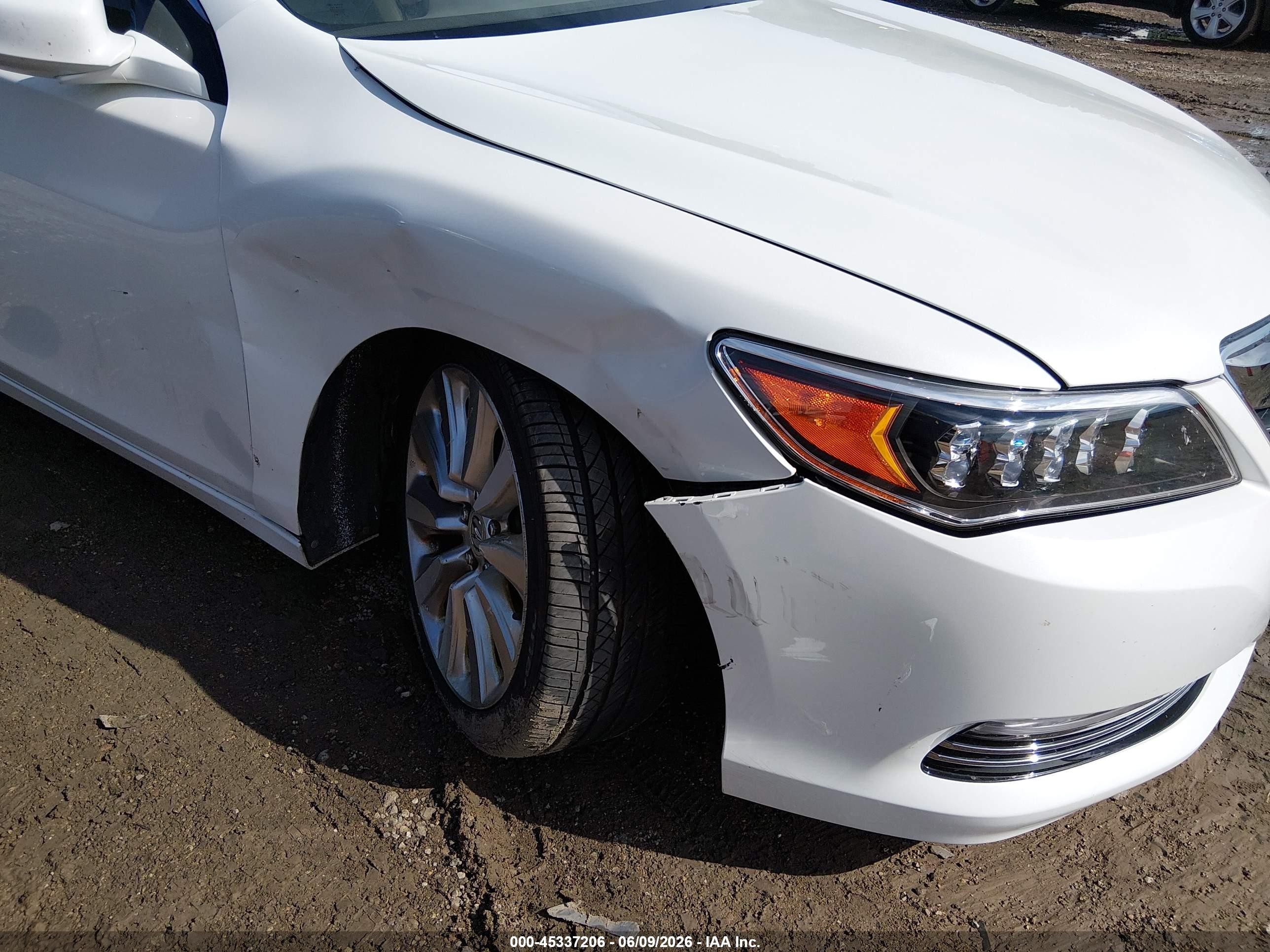 2014 Acura Rlx Sport Hybrid Technology Package Белый vin: JH4KC2F58EC000296