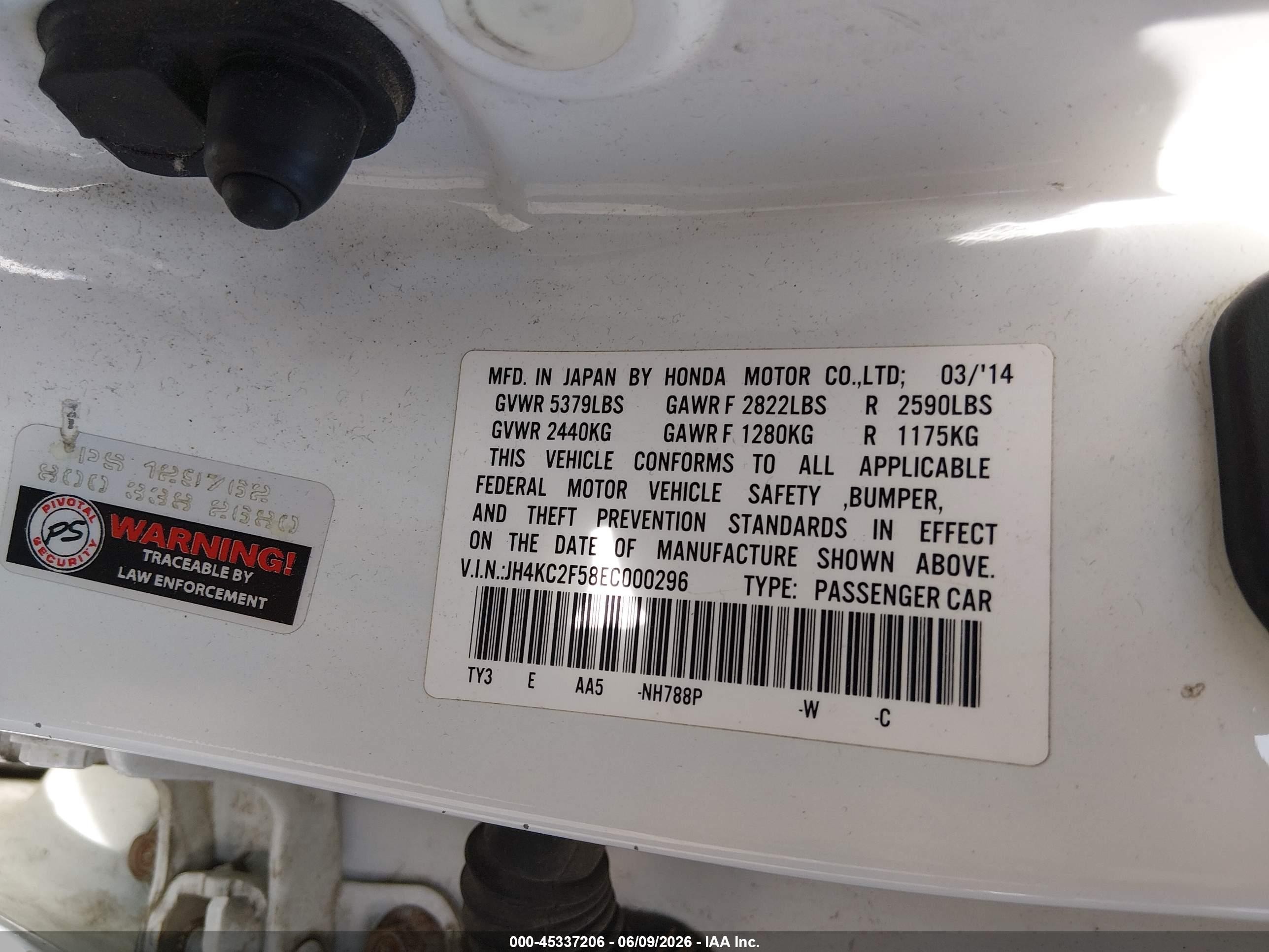 2014 Acura Rlx Sport Hybrid Technology Package Белый vin: JH4KC2F58EC000296