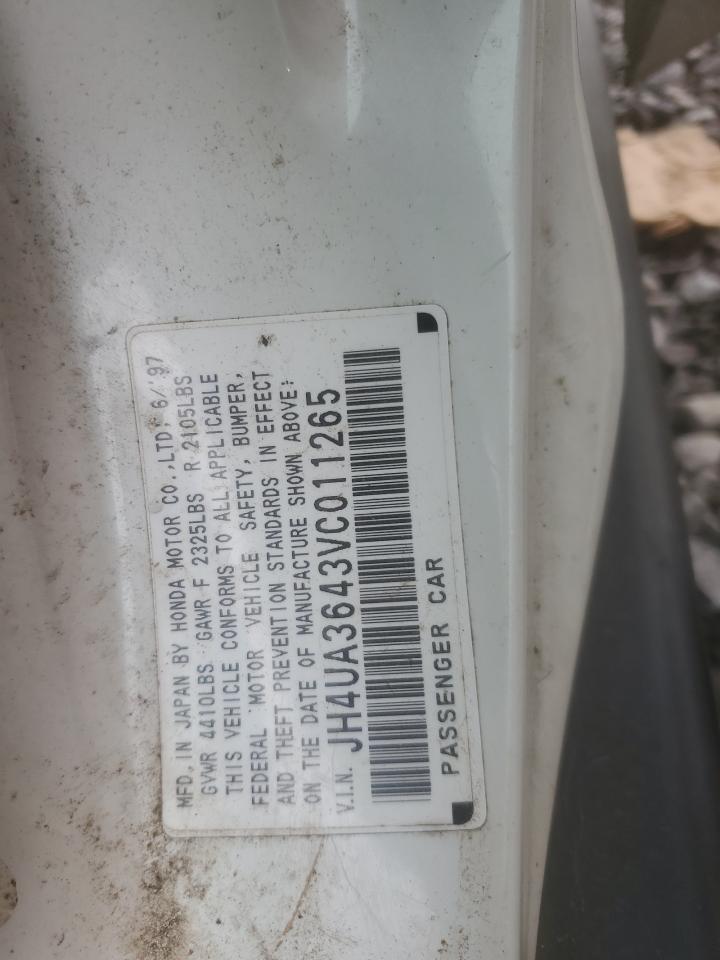 1997 Acura 3.2tl White vin: JH4UA3643VC011265