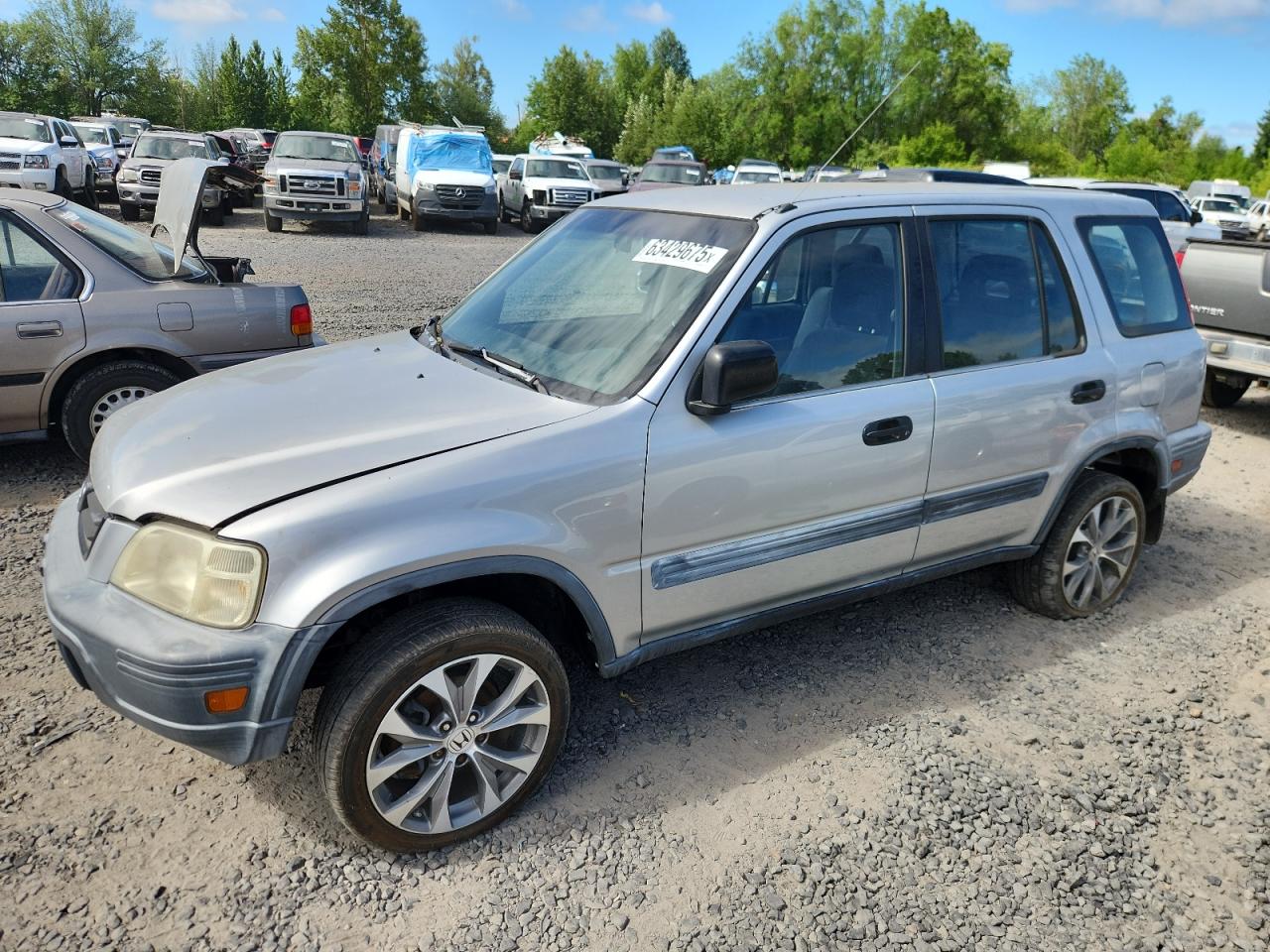 2001 Honda Cr-v Lx Silver vin: JHLRD18421C002859