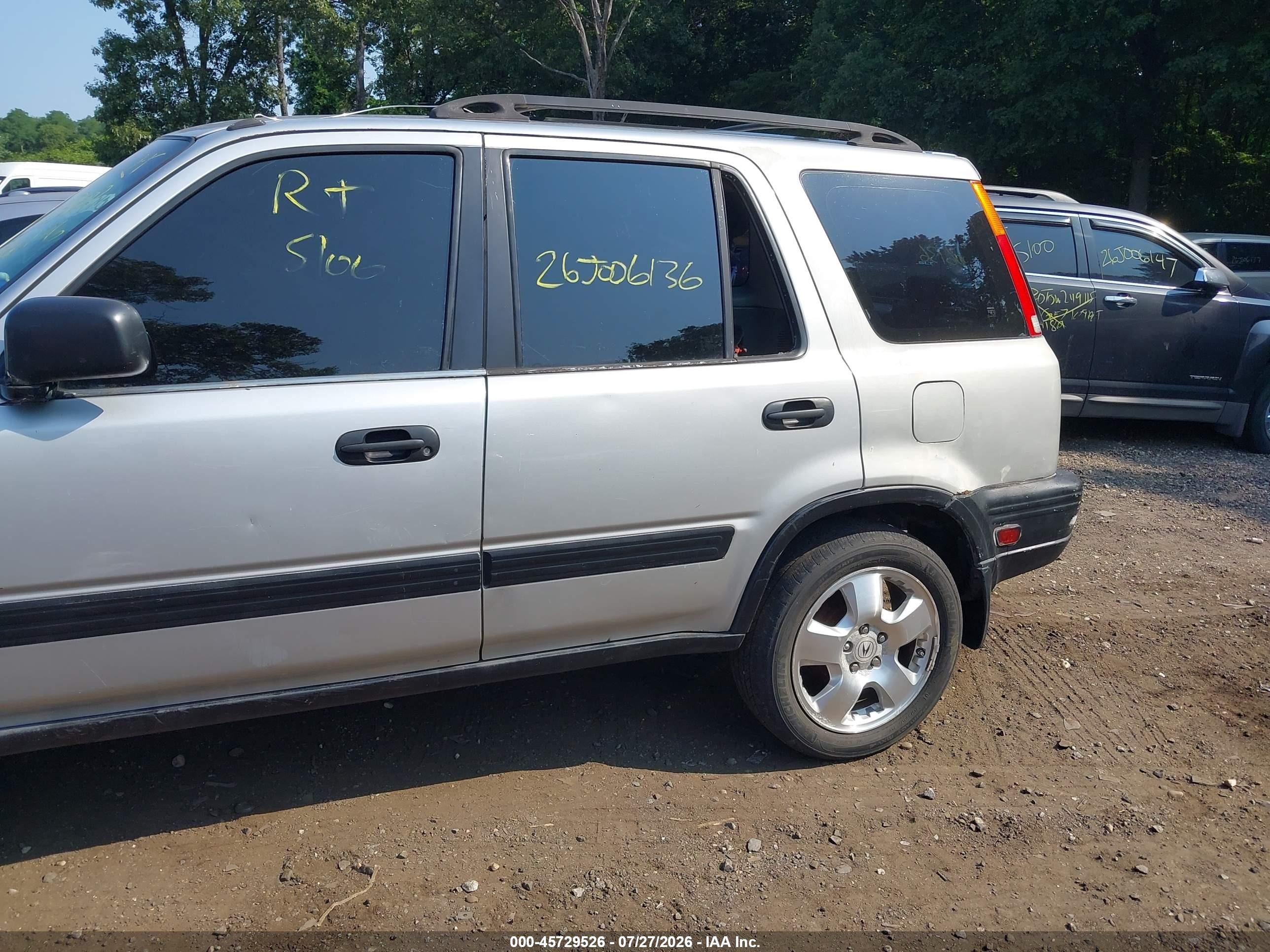 1997 Honda Cr-v   Gray vin: JHLRD1842VC054580
