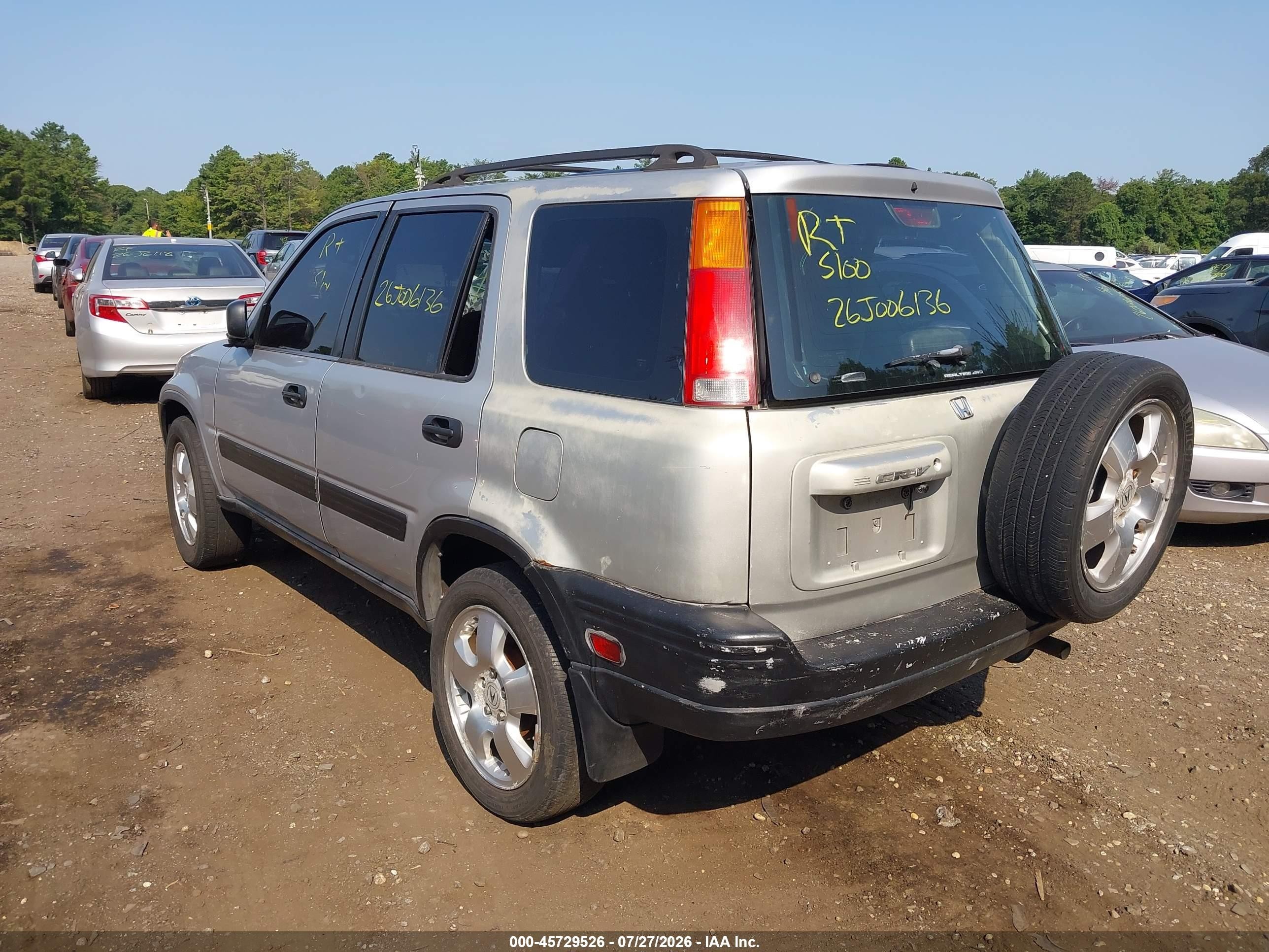 1997 Honda Cr-v   Gray vin: JHLRD1842VC054580