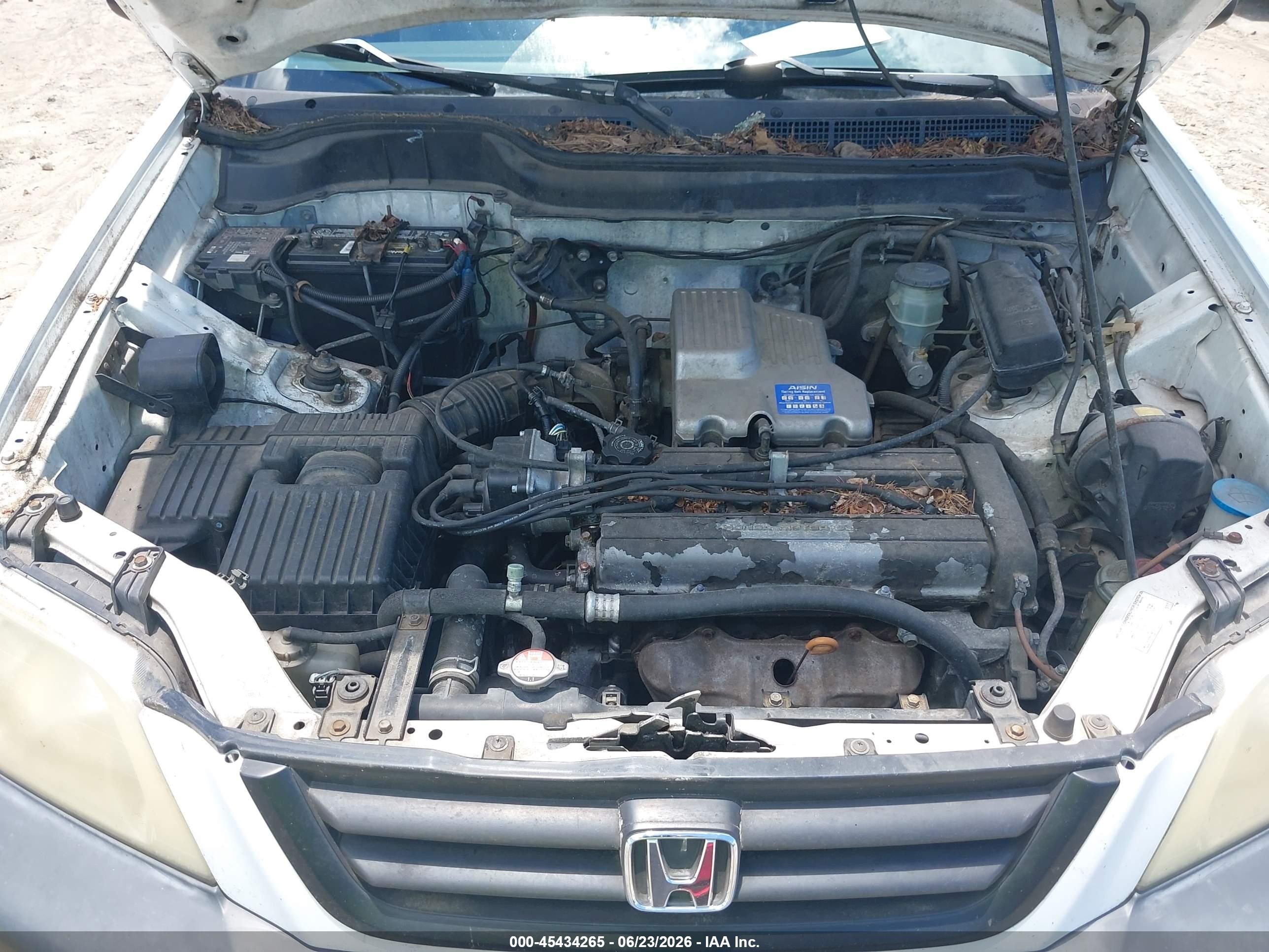 2001 Honda Cr-v Lx White vin: JHLRD18441C015791