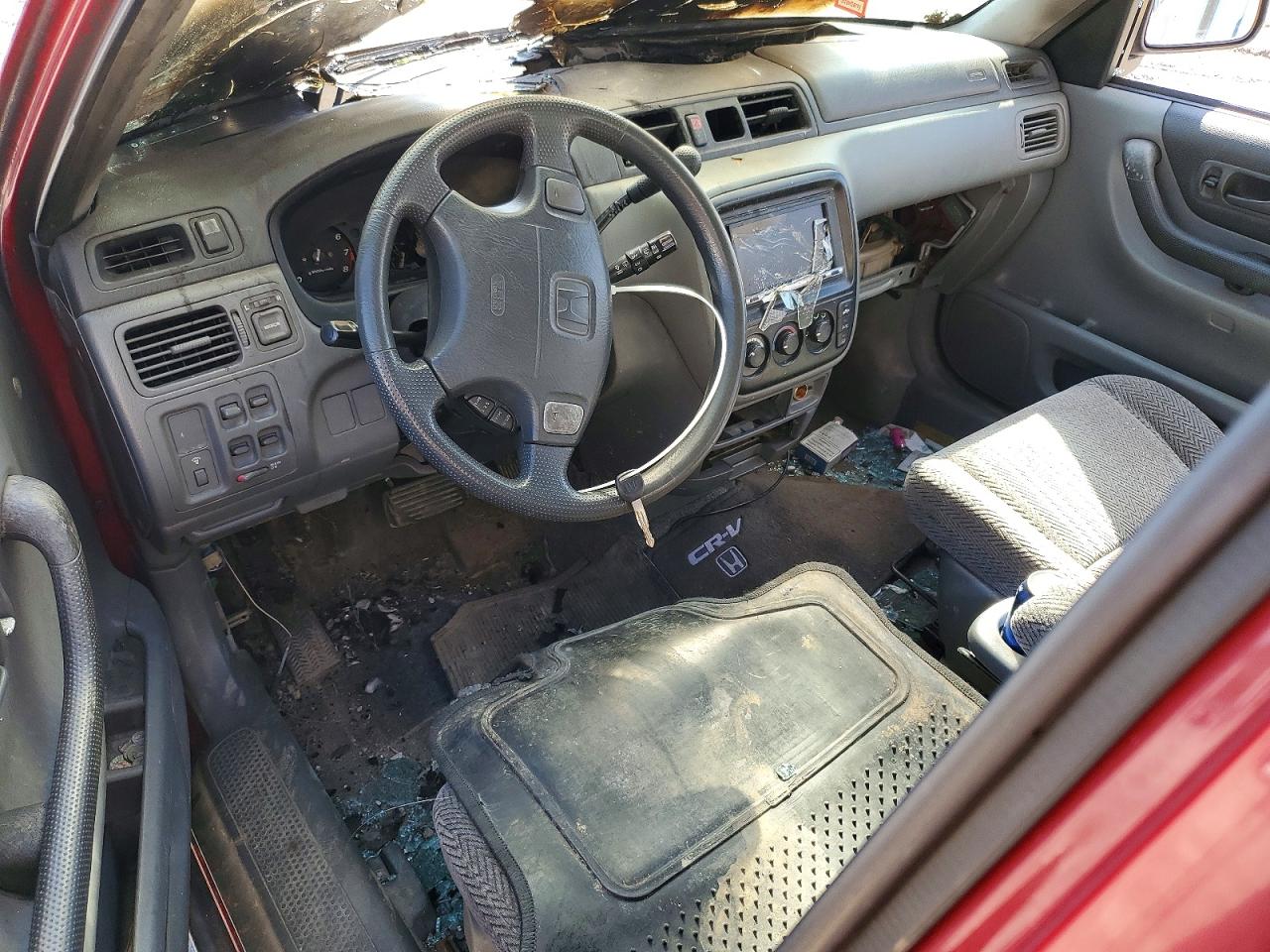 1997 Honda Cr-v Lx Burgundy vin: JHLRD1845VC052225