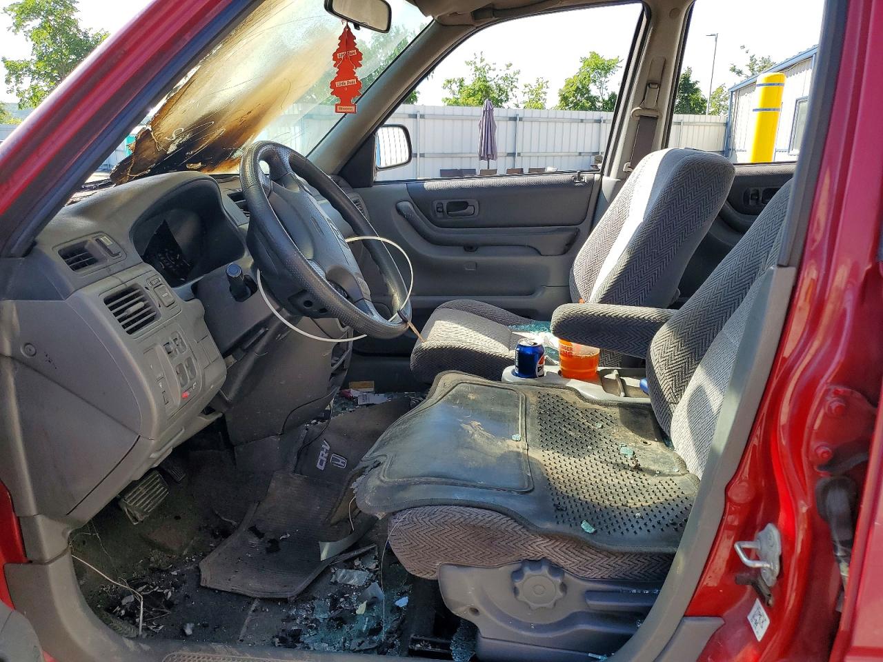 1997 Honda Cr-v Lx Burgundy vin: JHLRD1845VC052225