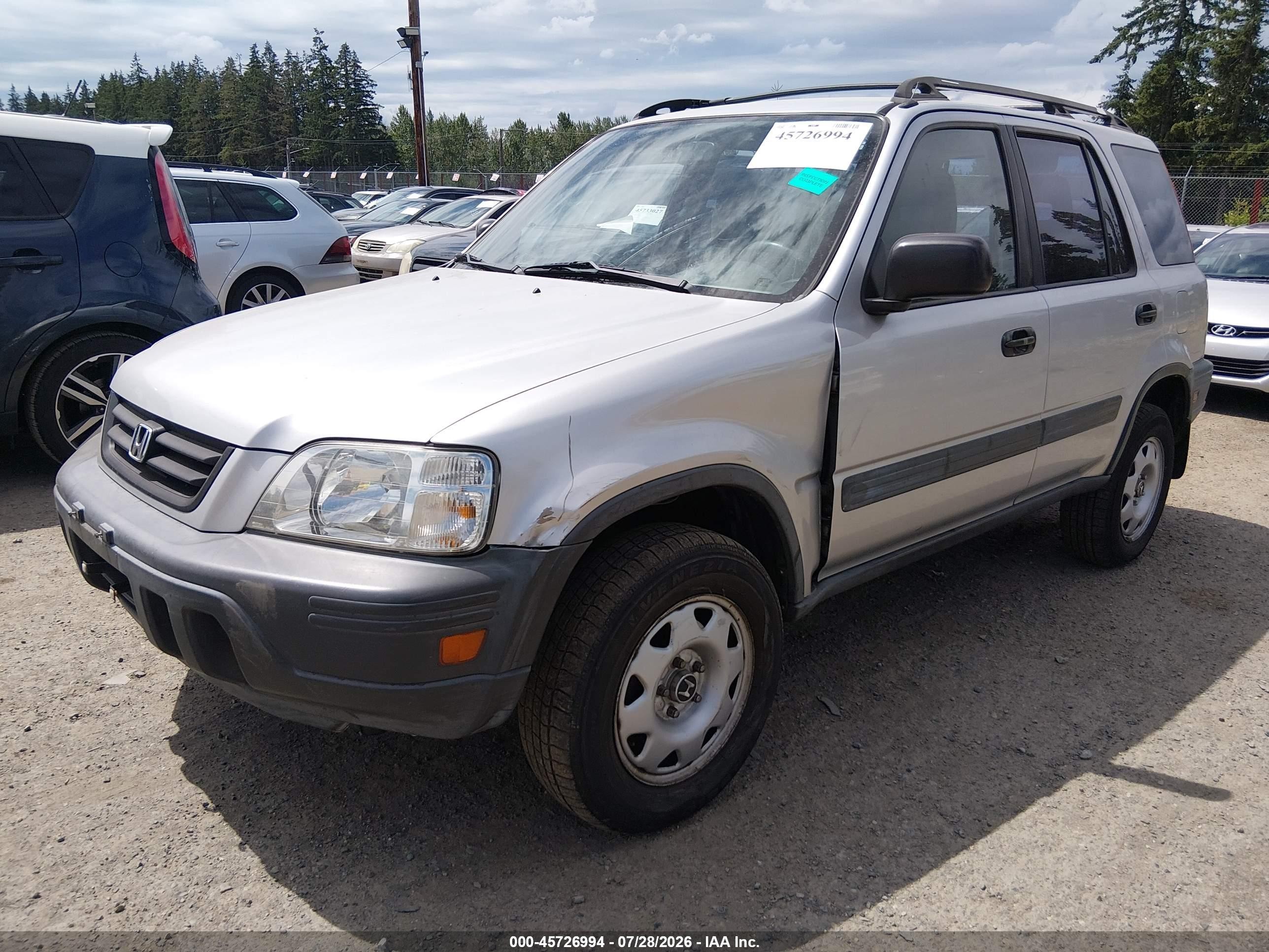 1999 Honda Cr-v Lx Silver vin: JHLRD1846XC049580