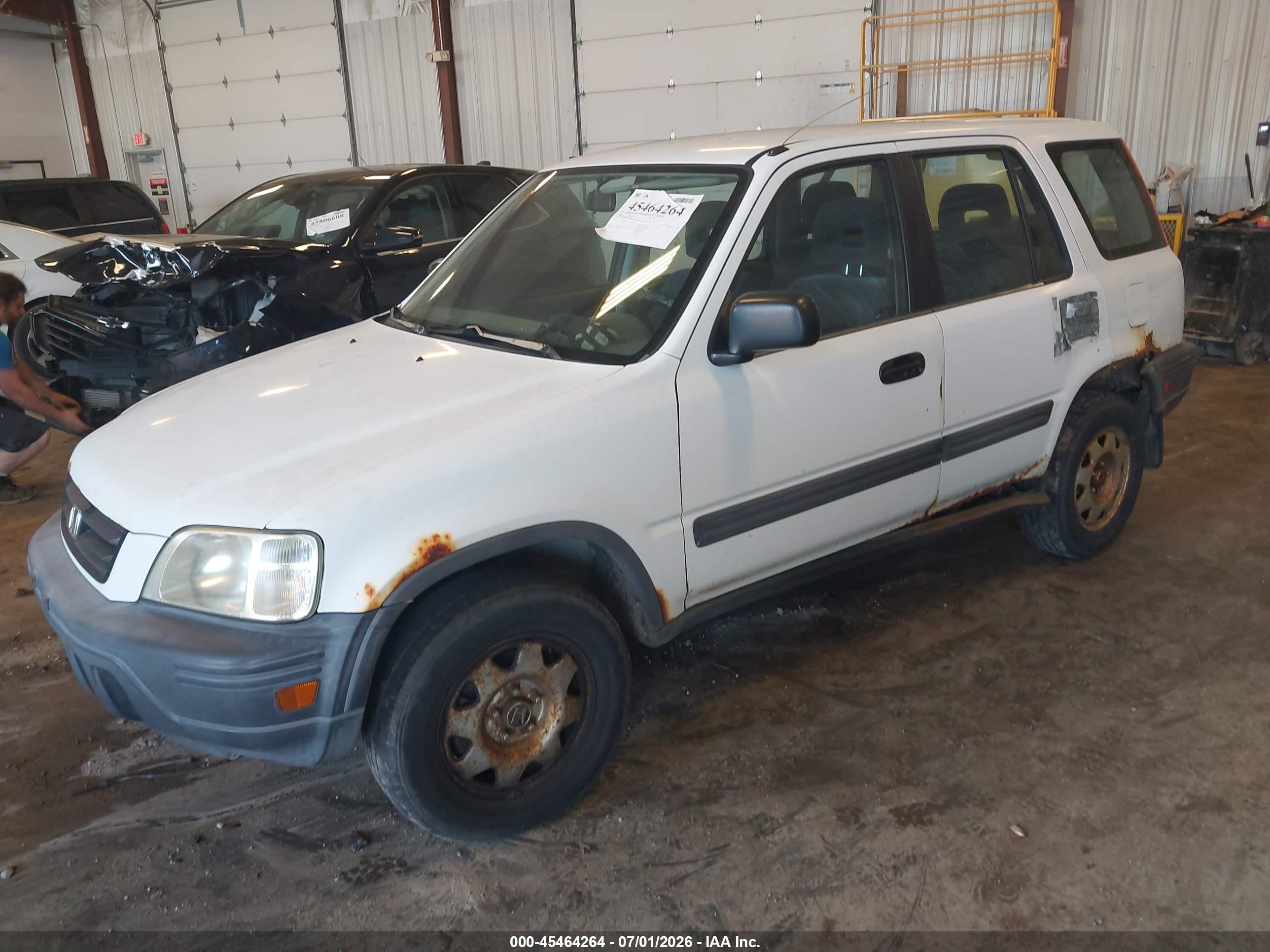 1999 Honda Cr-v Lx White vin: JHLRD1849XC004097